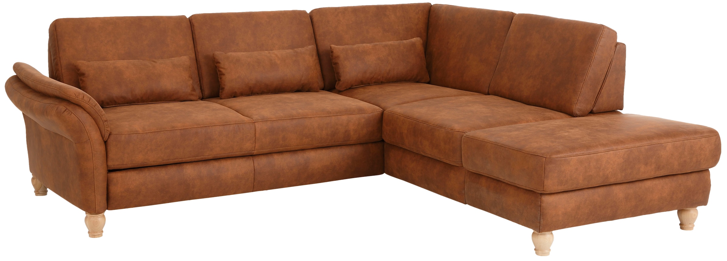 Home affaire Ecksofa »Palace L-Form«, incl. Sitztiefenverstellung, wahlweise mit Bettfunktion und Stauraum