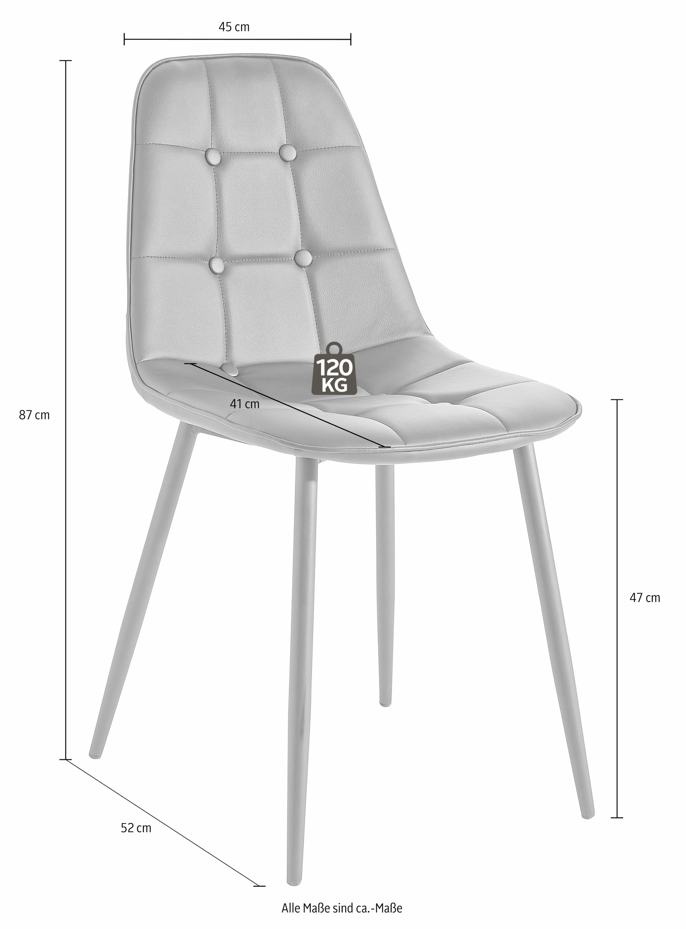 INOSIGN Essgruppe, (Set, 5 tlg.), Esstisch, Breite 120 cm und 4 Esszimmerstühle, Bezug in Kunstleder