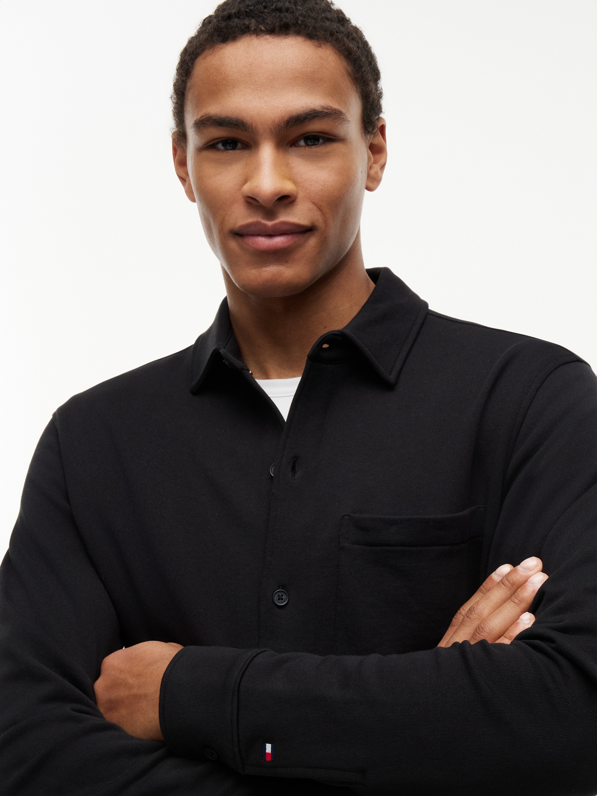 Tommy Hilfiger Hemdjacke »ESSENTIAL TERRY OVERSHIRT« aus Sweatware