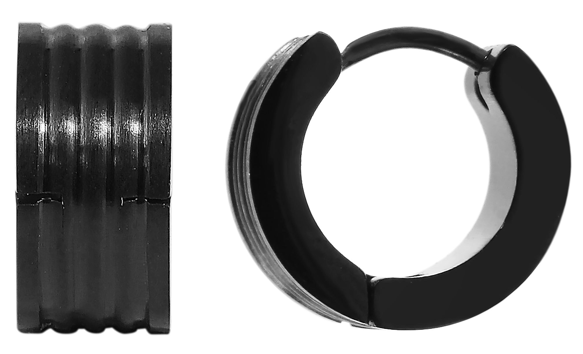Adelia´s Paar Creolen »Unisex Ohrringe ¿ Klappcreole aus Edelstahl«