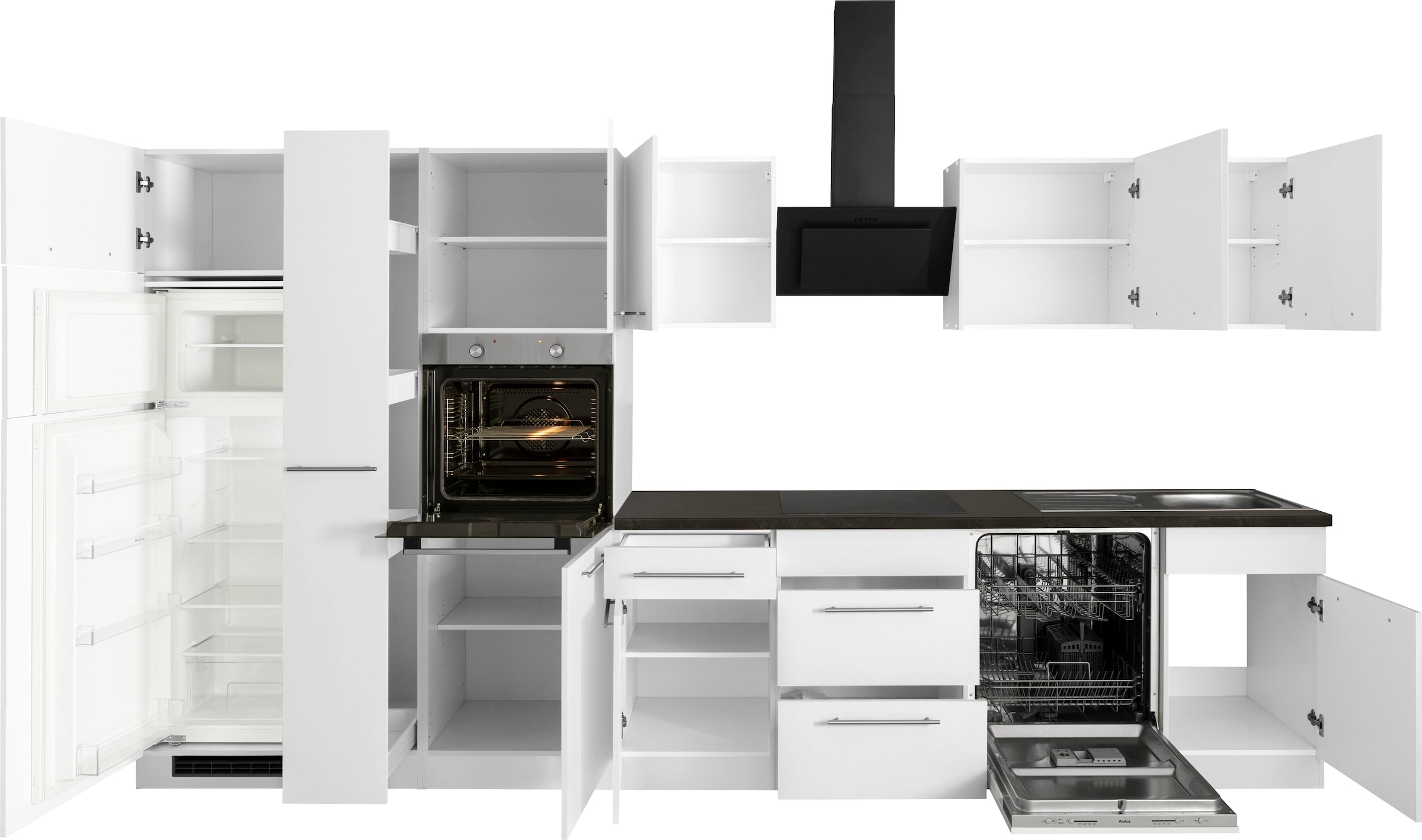 wiho Küchen Küchenzeile »Unna«, OTTO online Breite mit cm E-Geräten, bei 370