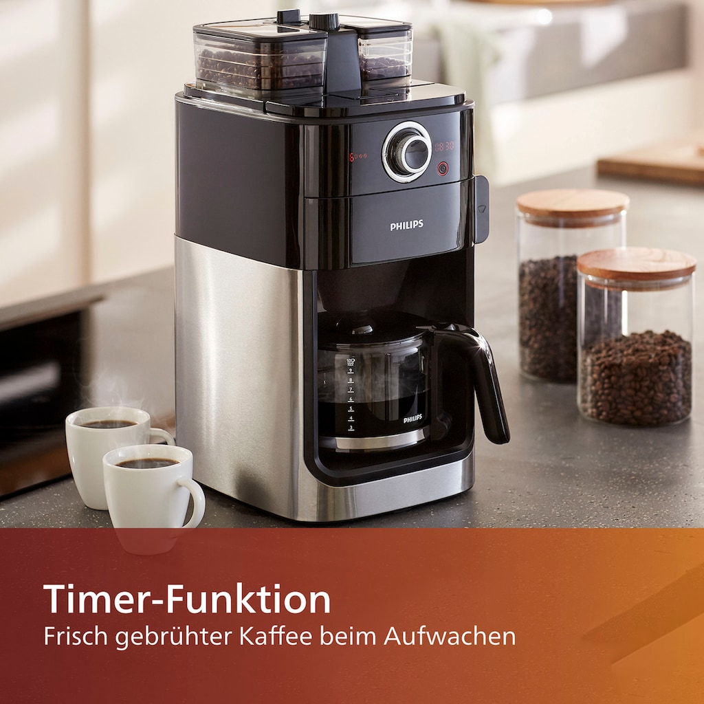 Philips Kaffeemaschine mit Mahlwerk »Grind & Brew HD7769/00«, 1,2 l Kaffeekanne