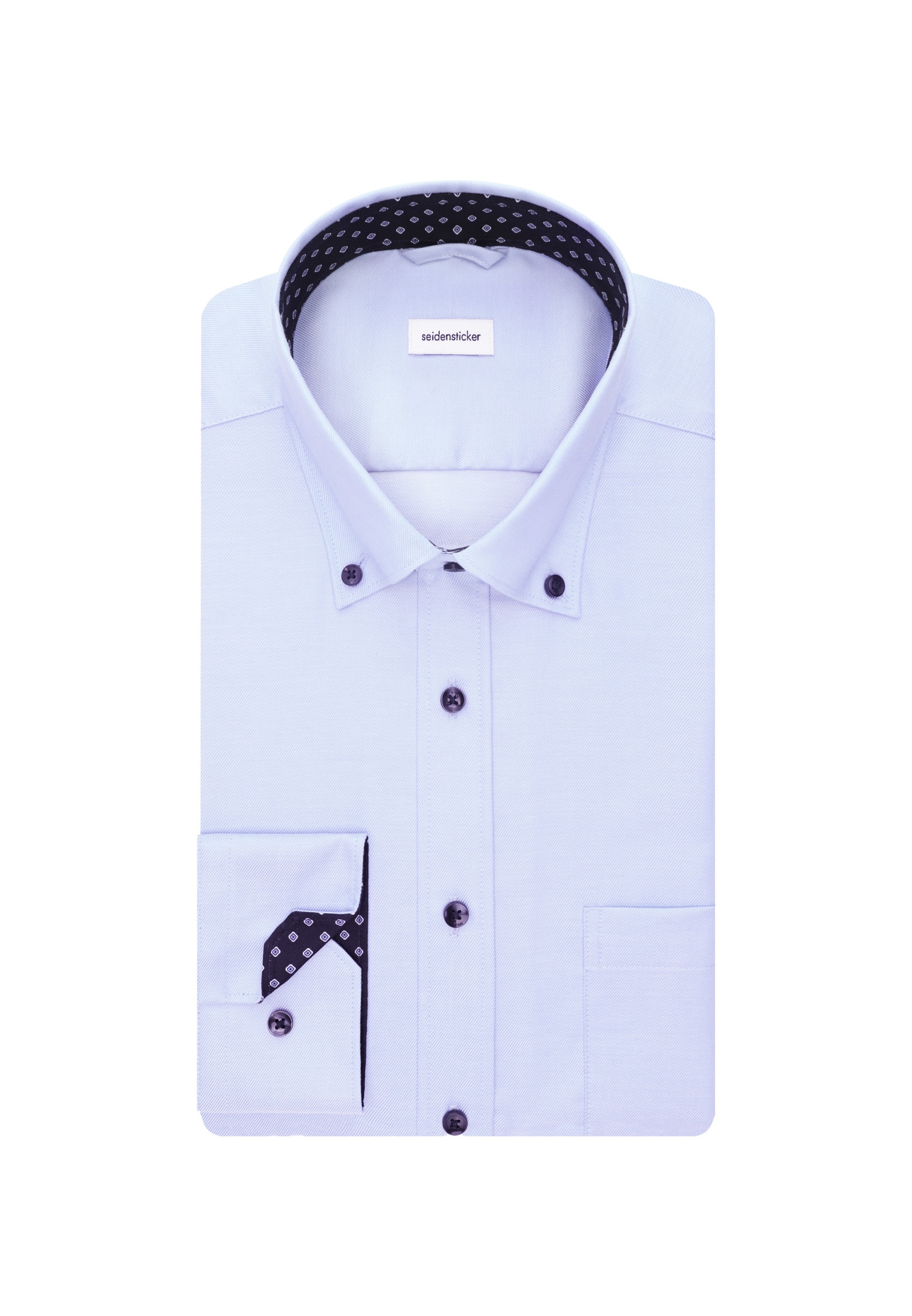 seidensticker Businesshemd »Regular«, Regular 1/1 Button-Down-Kragen Uni
