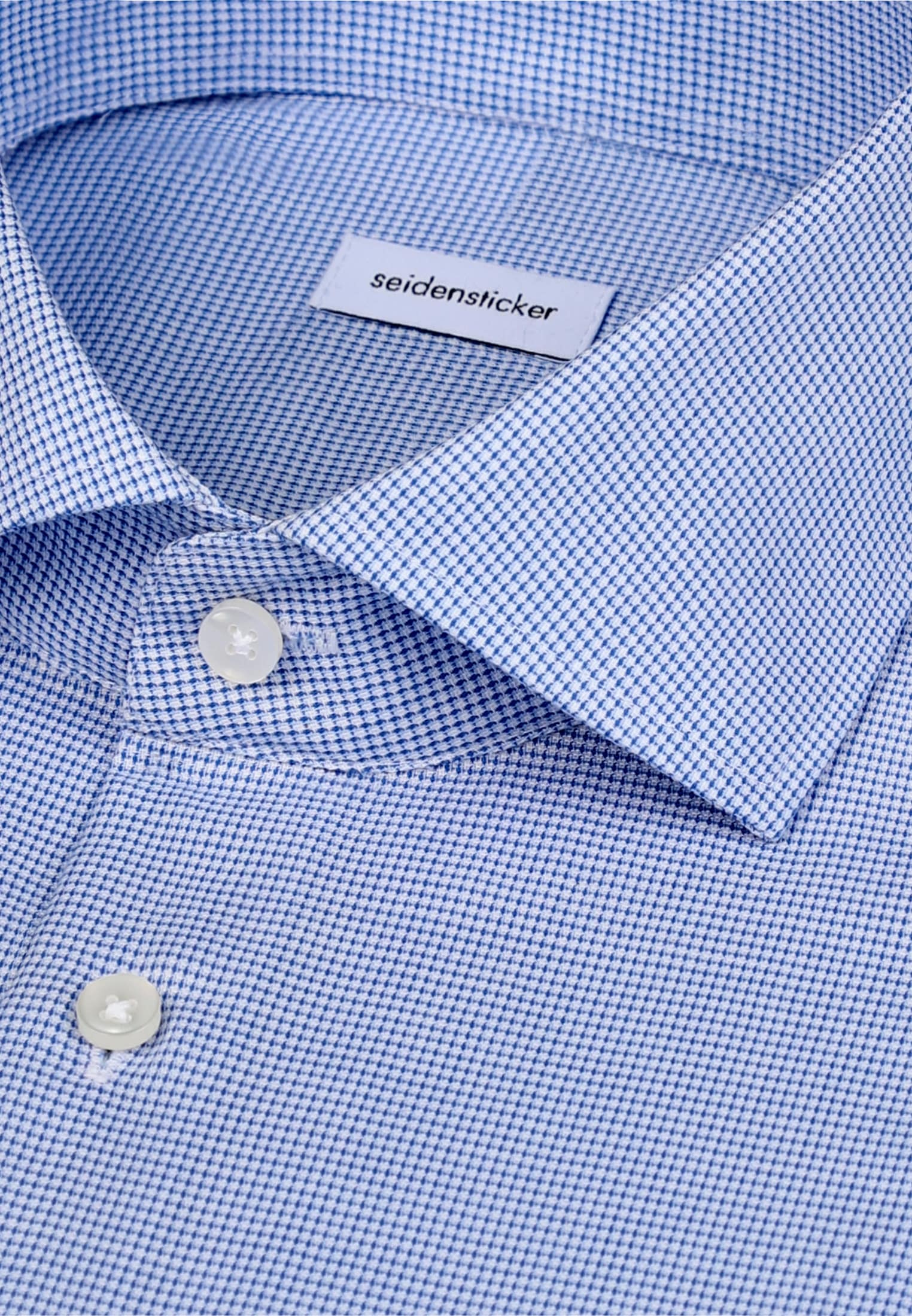 seidensticker Businesshemd »Schwarze Rose« Shaped 1/1 Kentkragen Struktur