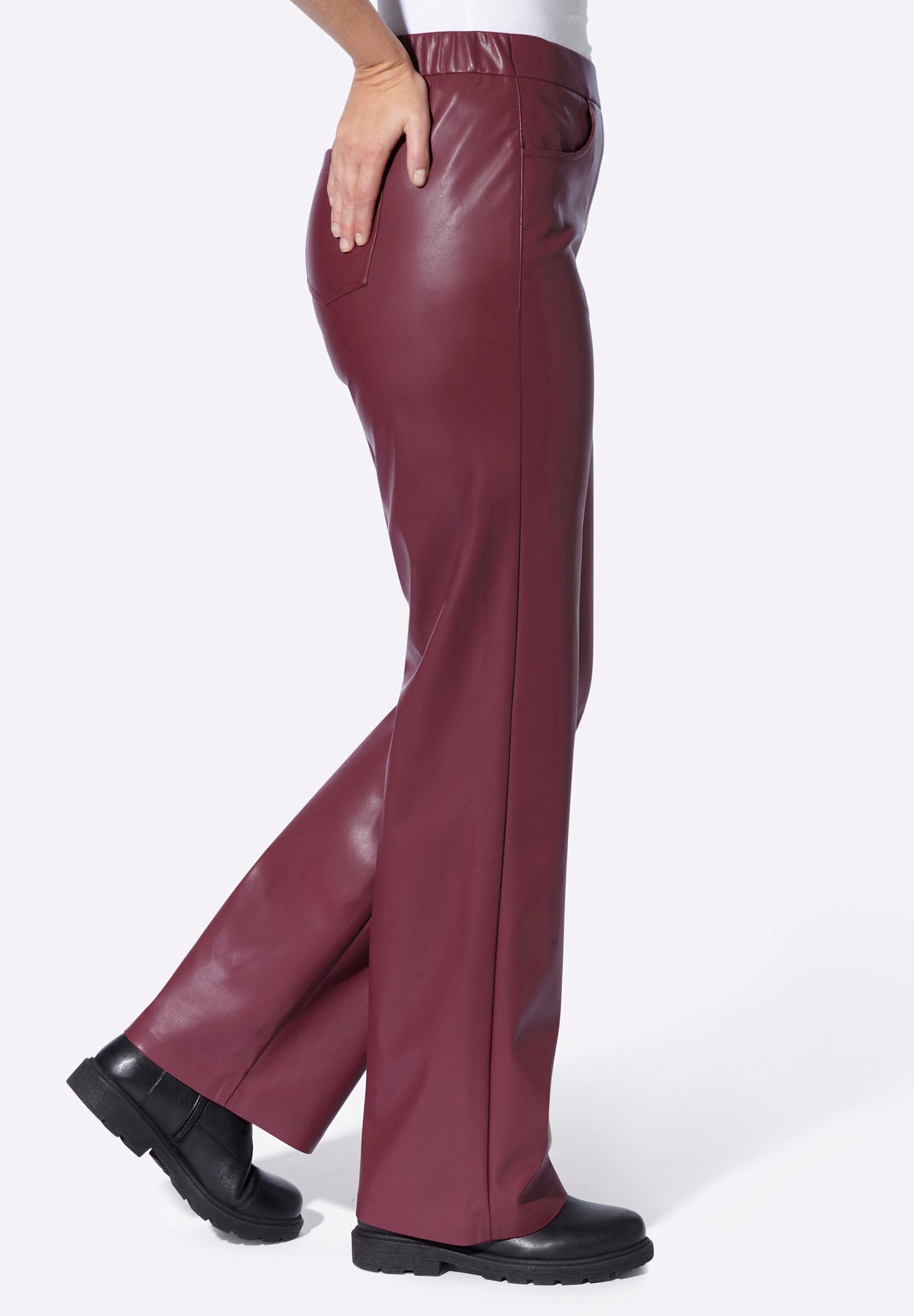 heine Schlupfhose »Lederimitat-Hose Lederimitathose mit Dehnbund«