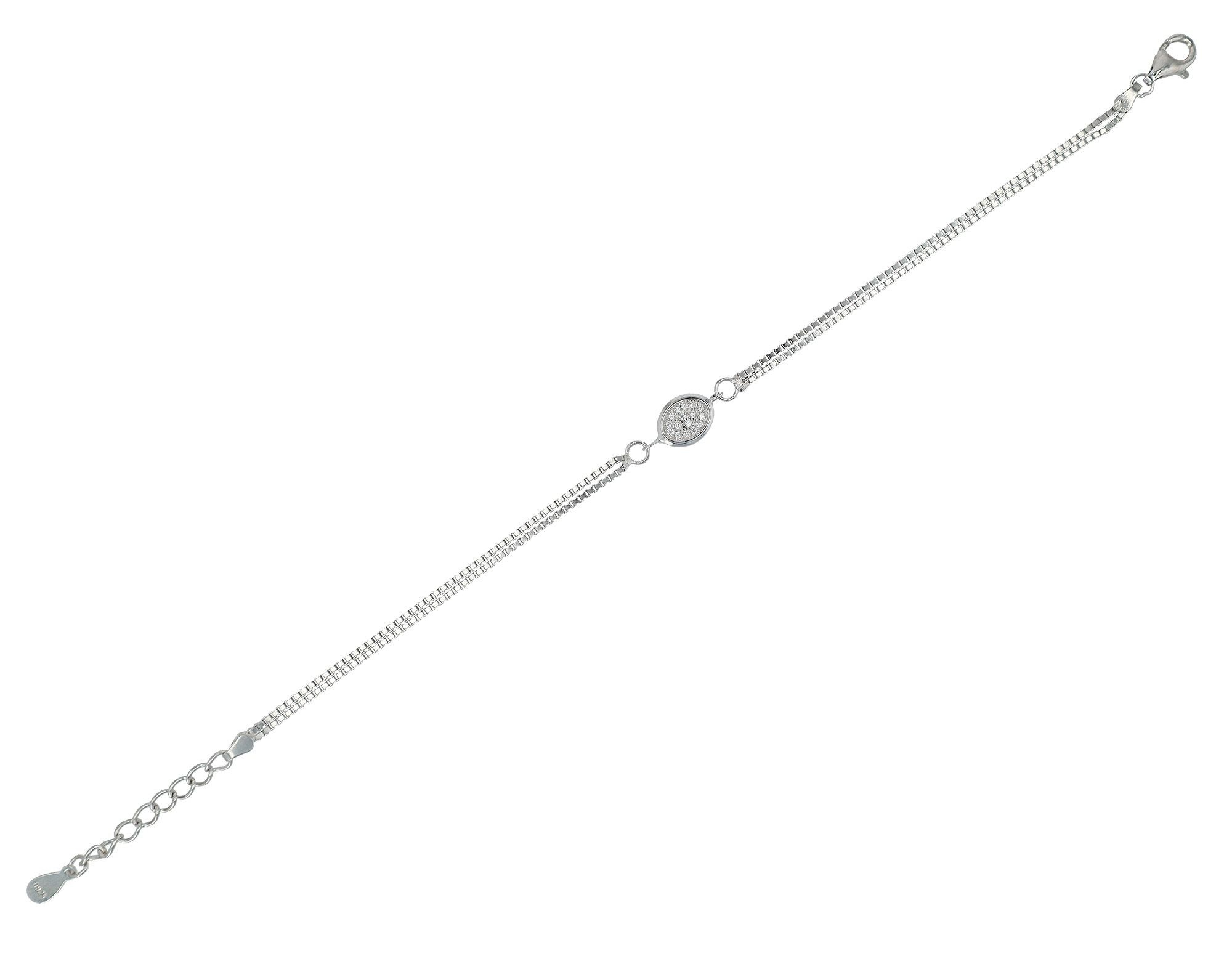 Adelia´s Armband »Damen Armband aus 925 Silber mit Zirkonia 17+3 cm«