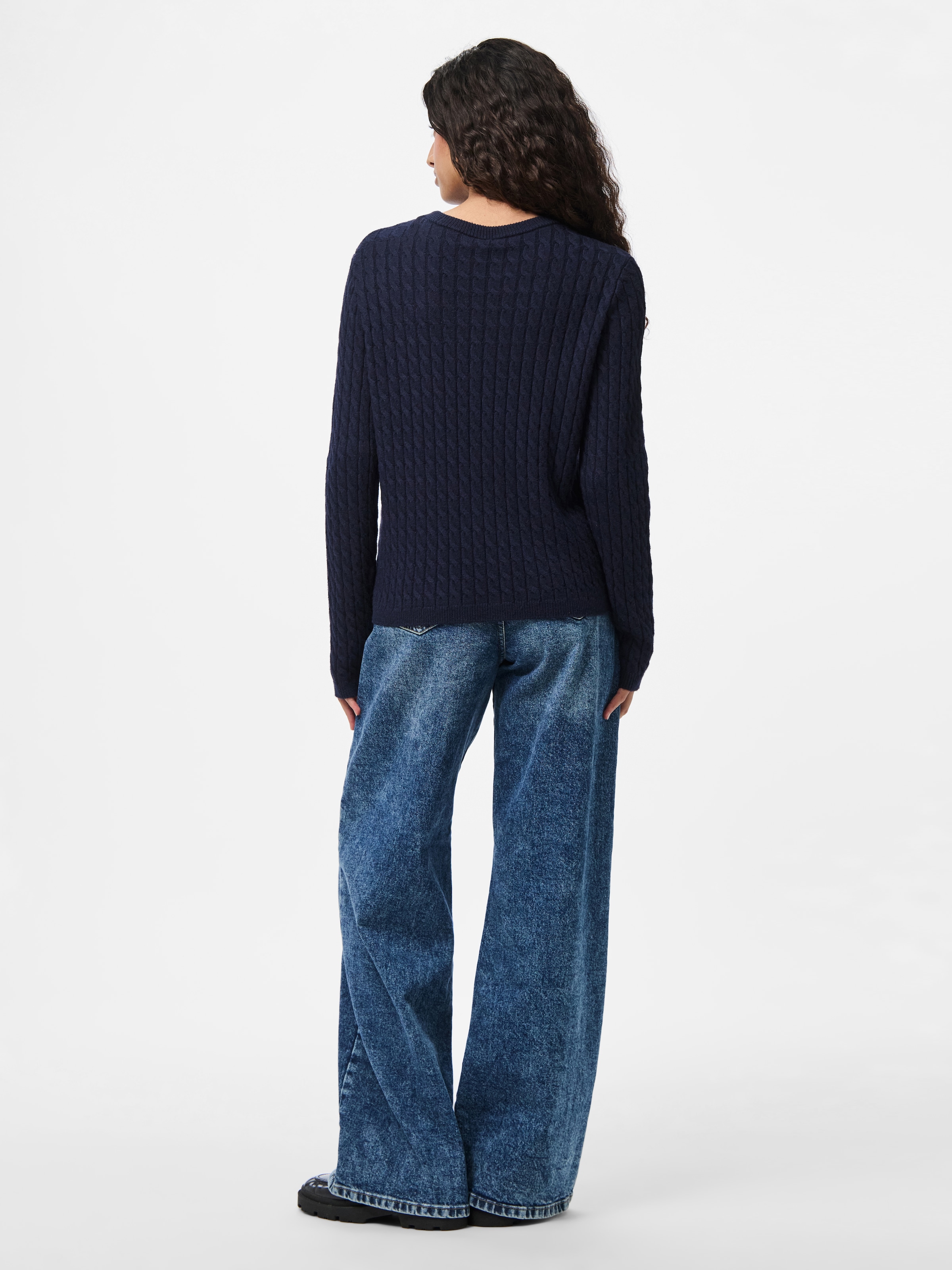 pieces Strickpullover »PCFIA LS CABLE KNIT NOOS BC«