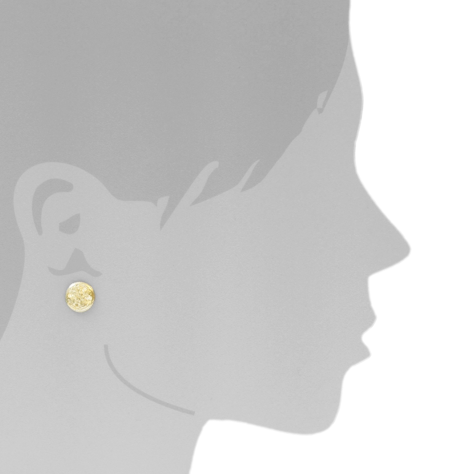 OSTSEE-SCHMUCK Paar Ohrstecker »- Hiddensee 13 mm rund - Silber 925/000, vergoldet -,«