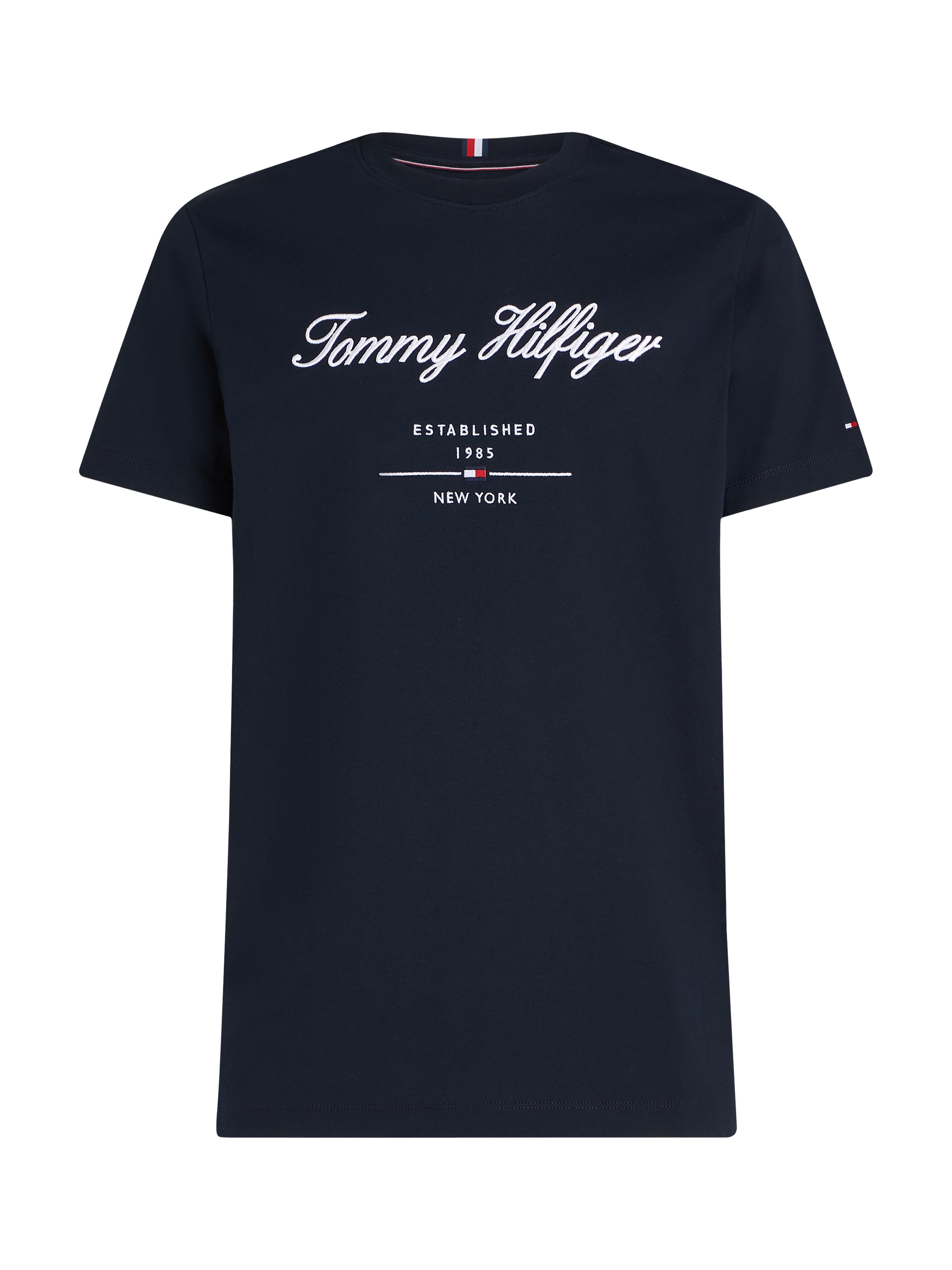 Tommy Hilfiger »SCRIPT LOGO TEE« mit aufgesticktem Logo