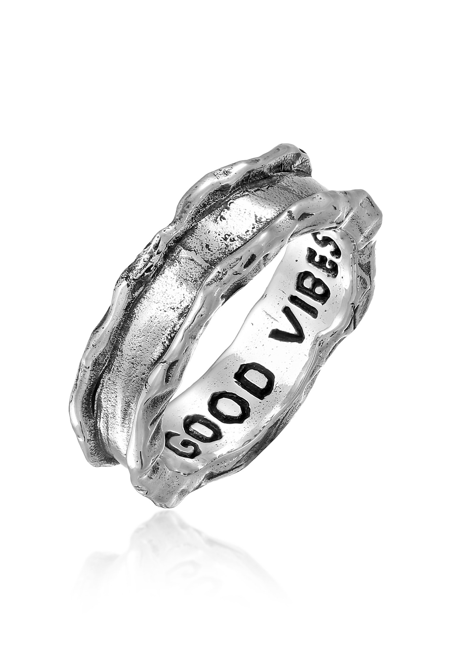 Fingerring »Ring Herren - Good Vibes Only 925 Silber«