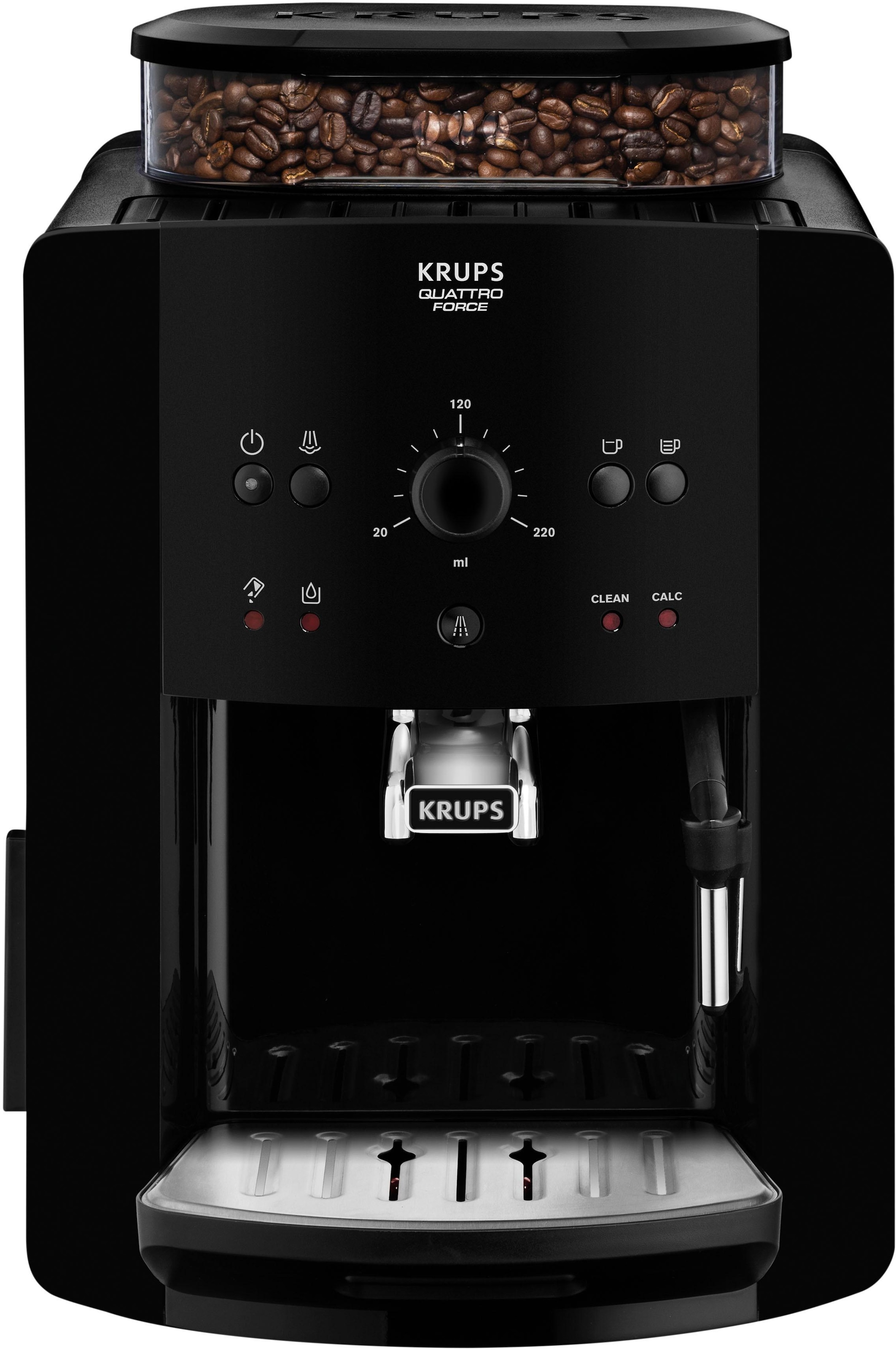 Krups Kaffeevollautomat »EA8110 Arabica Quattro Force«, 1450 Watt, Wassertankkapazität: 1,8 Liter, Pumpendruck: 15 bar