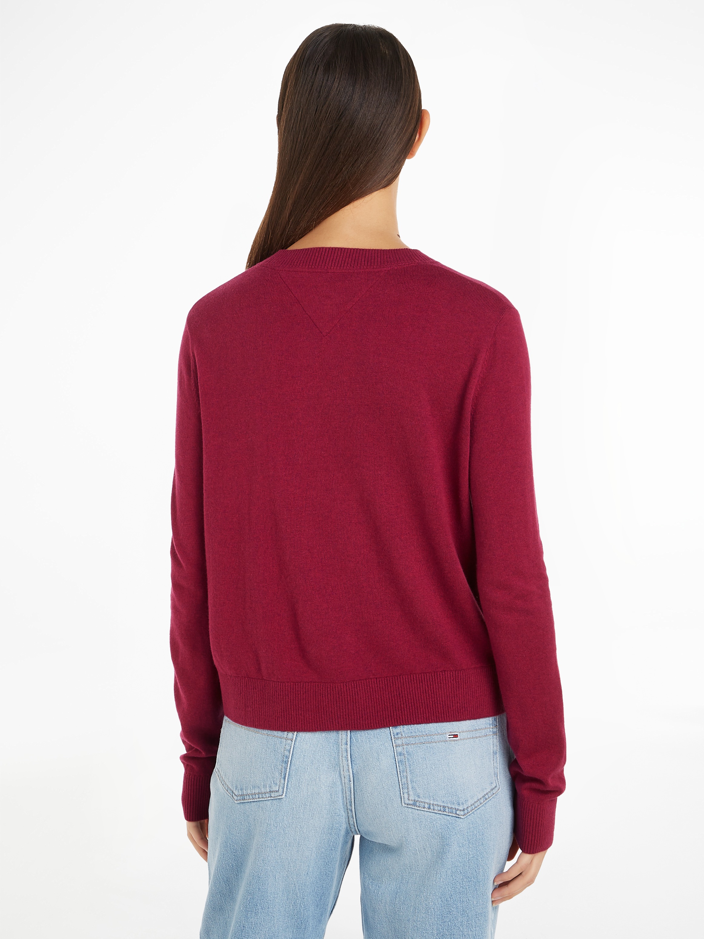 Tommy Jeans Strickpullover »TJW ESSENTIAL CREW NECK SWEATER«, mit Logostickerei
