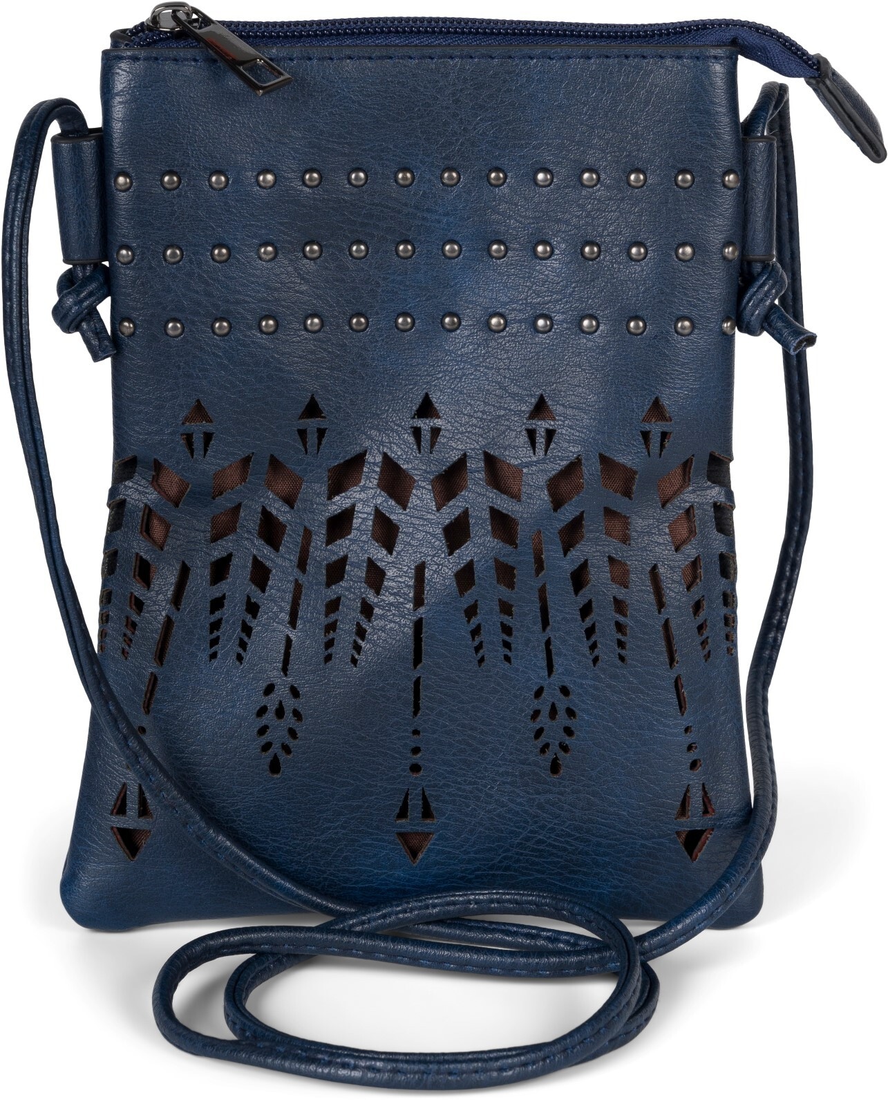 styleBREAKER Mini Bag »Mini Umhängetasche Ethno Cutout und Nieten«