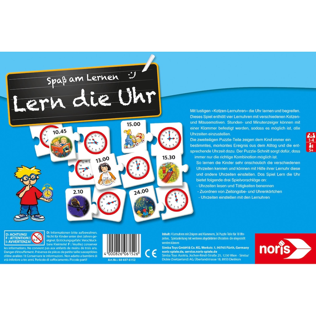 Noris Spiel »Lern die Uhr«