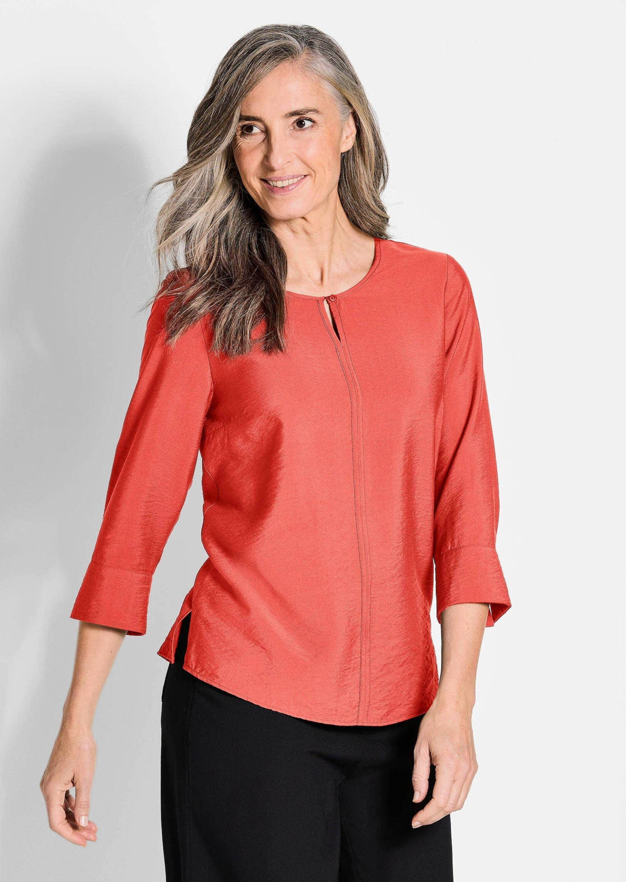 GOLDNER Schlupfbluse »Elegante Schlupfbluse Damen aus Viskose mit Strukturmuster«
