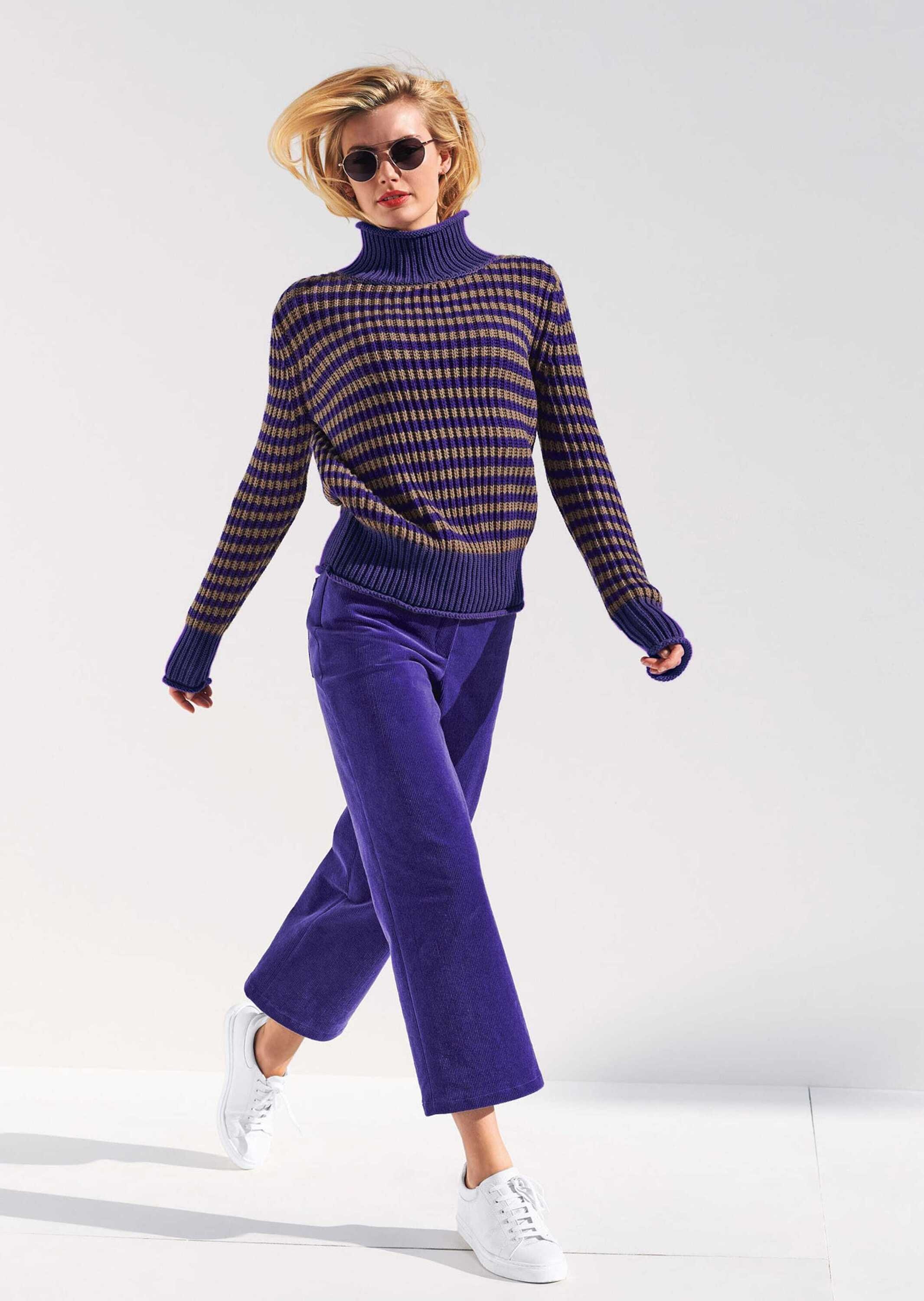 MADELEINE Longpullover »Pullover Softer Schurwoll-Pullover mit stylischen Streifen«