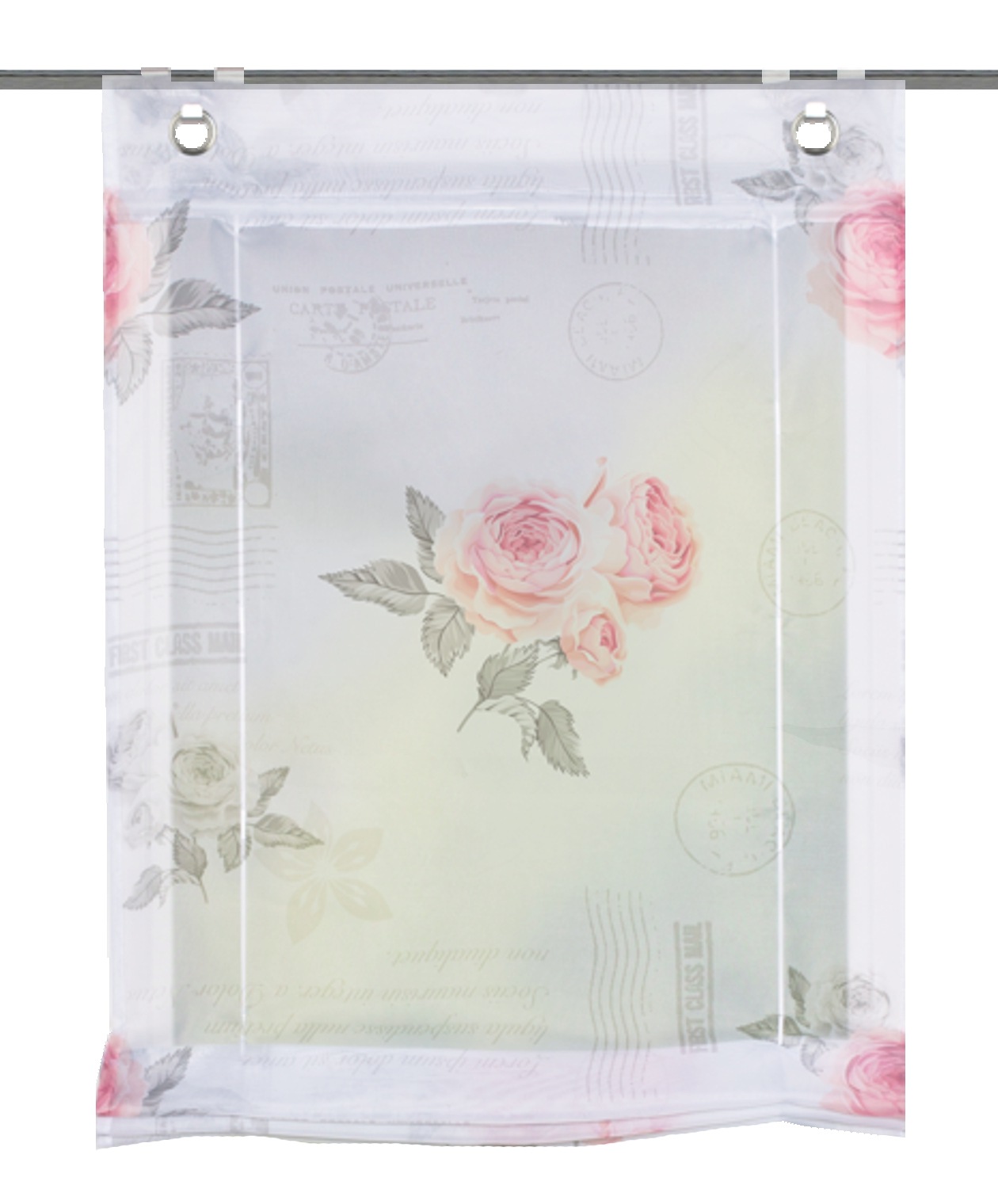 HOME WOHNIDEEN Raffrollo »AMORE« mit Hakenaufhängung ohne Bohren und Schrauben bedruckt