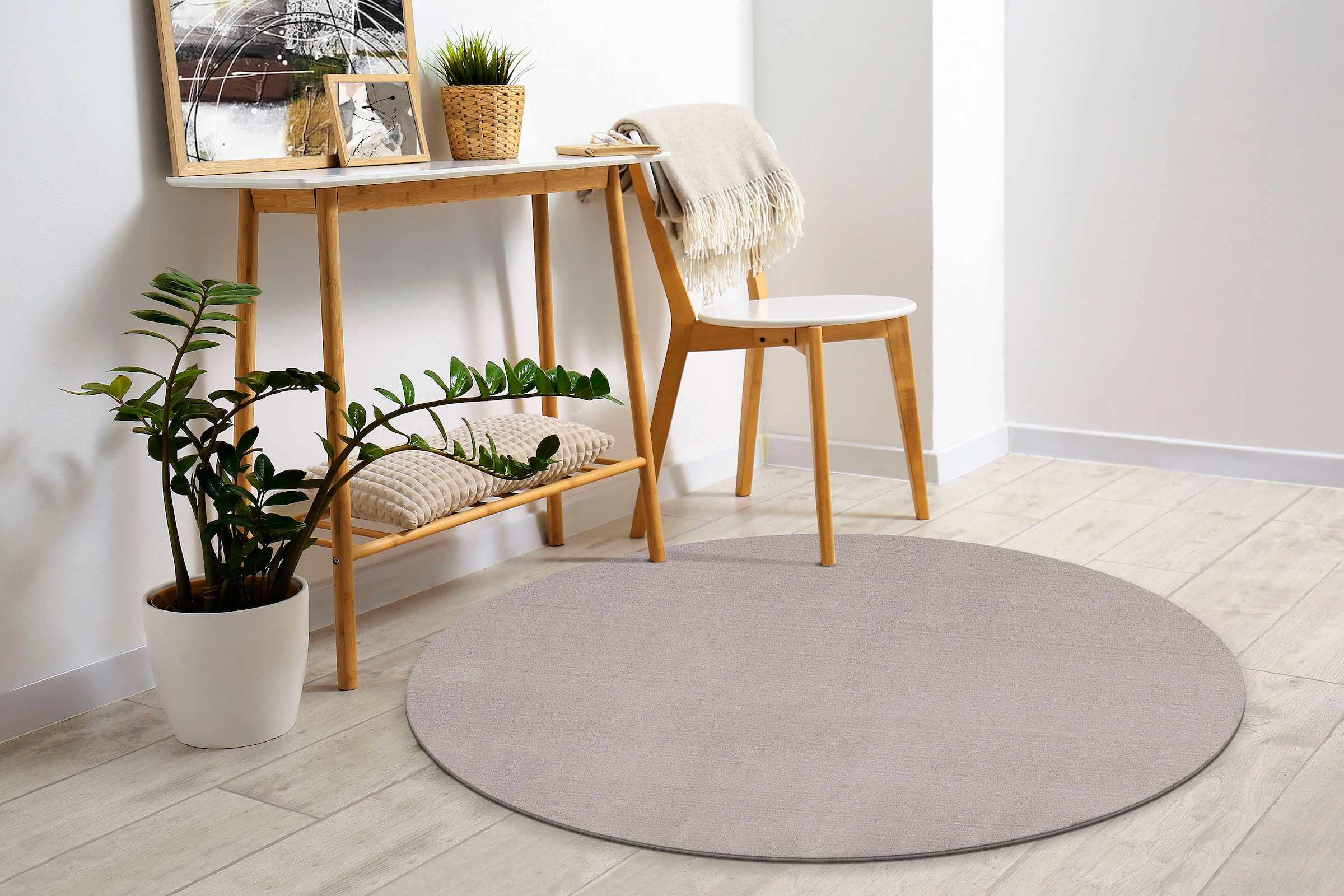 merinos Teppich »Loft 37« rund 16 mm Höhe Kunstfellteppich besonders weich und kuschelig, Fell Haptik