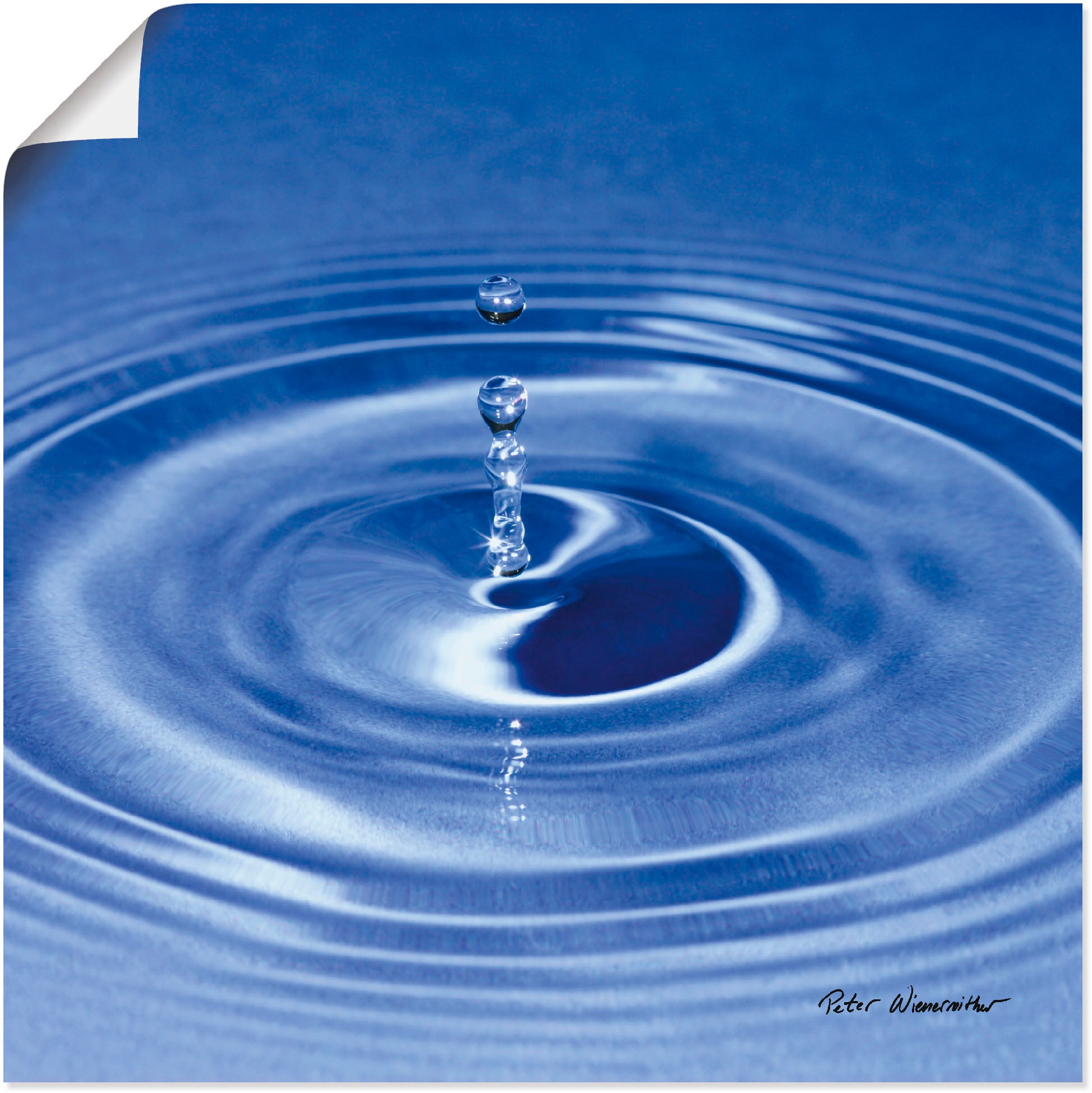 Artland Wandbild »Wassertropfen«, Zen, (1 St.), in vielen Größen & Produktarten - Alubild / Outdoorbild für den Außenbereich, Leinwandbild, Poster, Wandaufkleber / Wandtattoo auch für Badezimmer geeignet