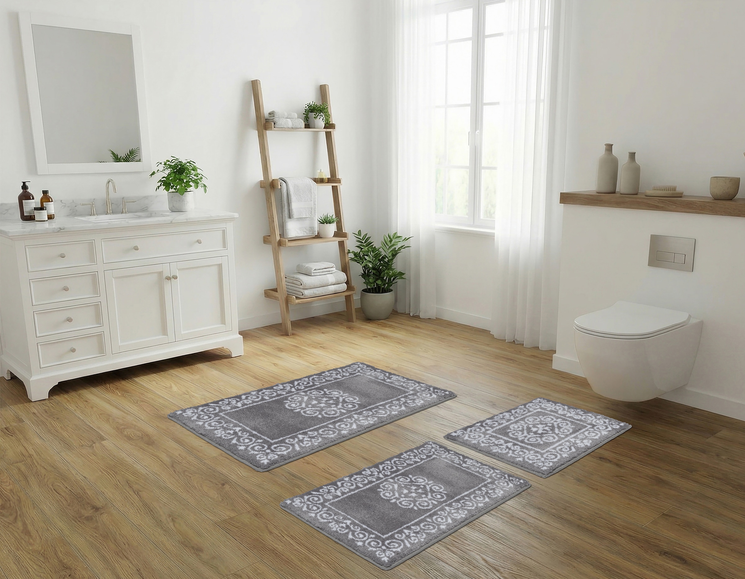 OTTO home Badematte »Dafna, Badteppich, Badvorleger, Badezimmer Teppich« Höhe 12 mm rutschhemmend beschichtet fußbodenheizungsgeeignet | schnell trocknend Orient-Optik, Vintage Design