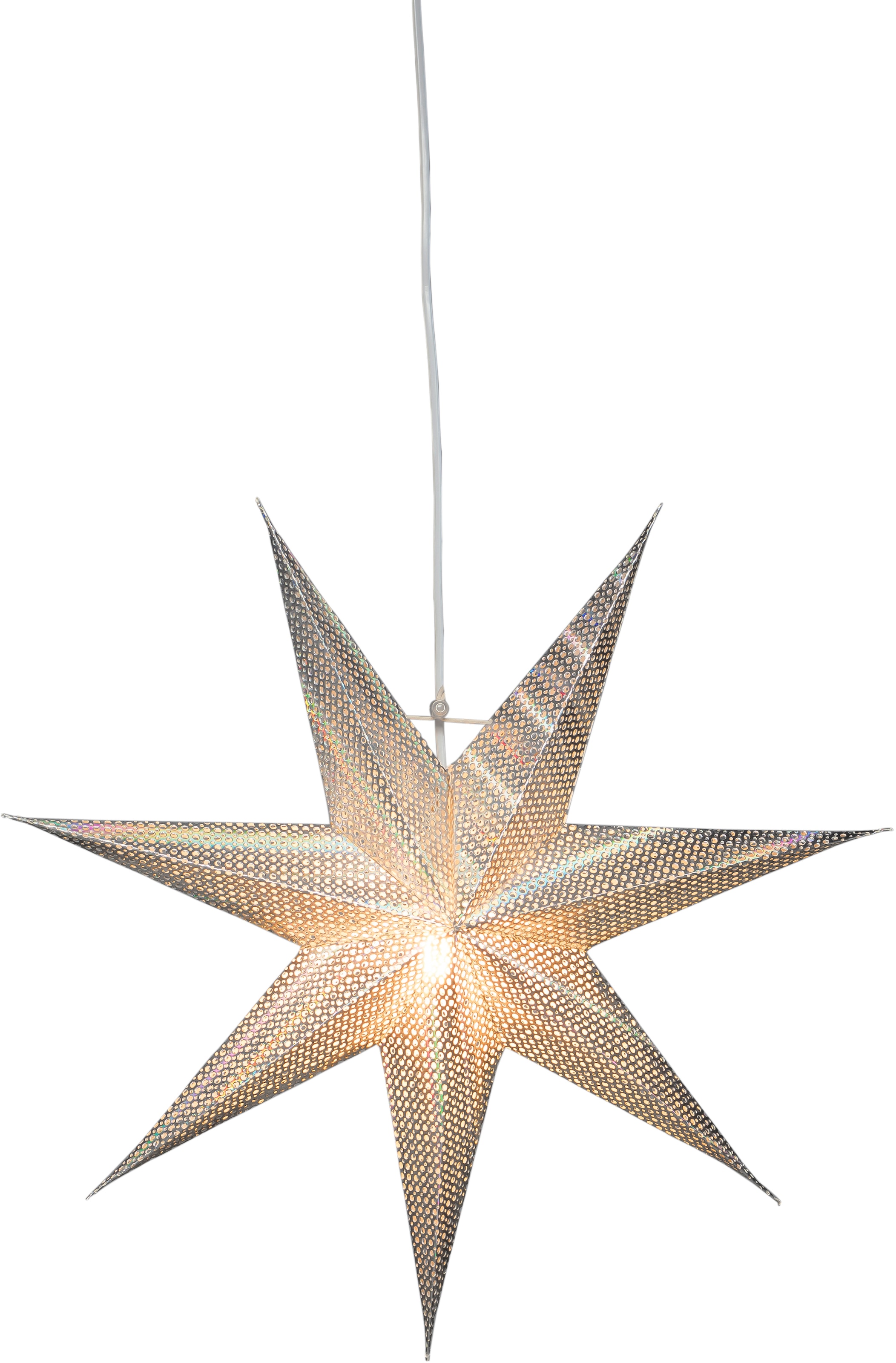 KONSTSMIDE Dekostern online mit metallisch beleuchteter OTTO St.), (1 7 Zacken, Weihnachtsdeko«, Papierstern bei »Weihnachtsstern