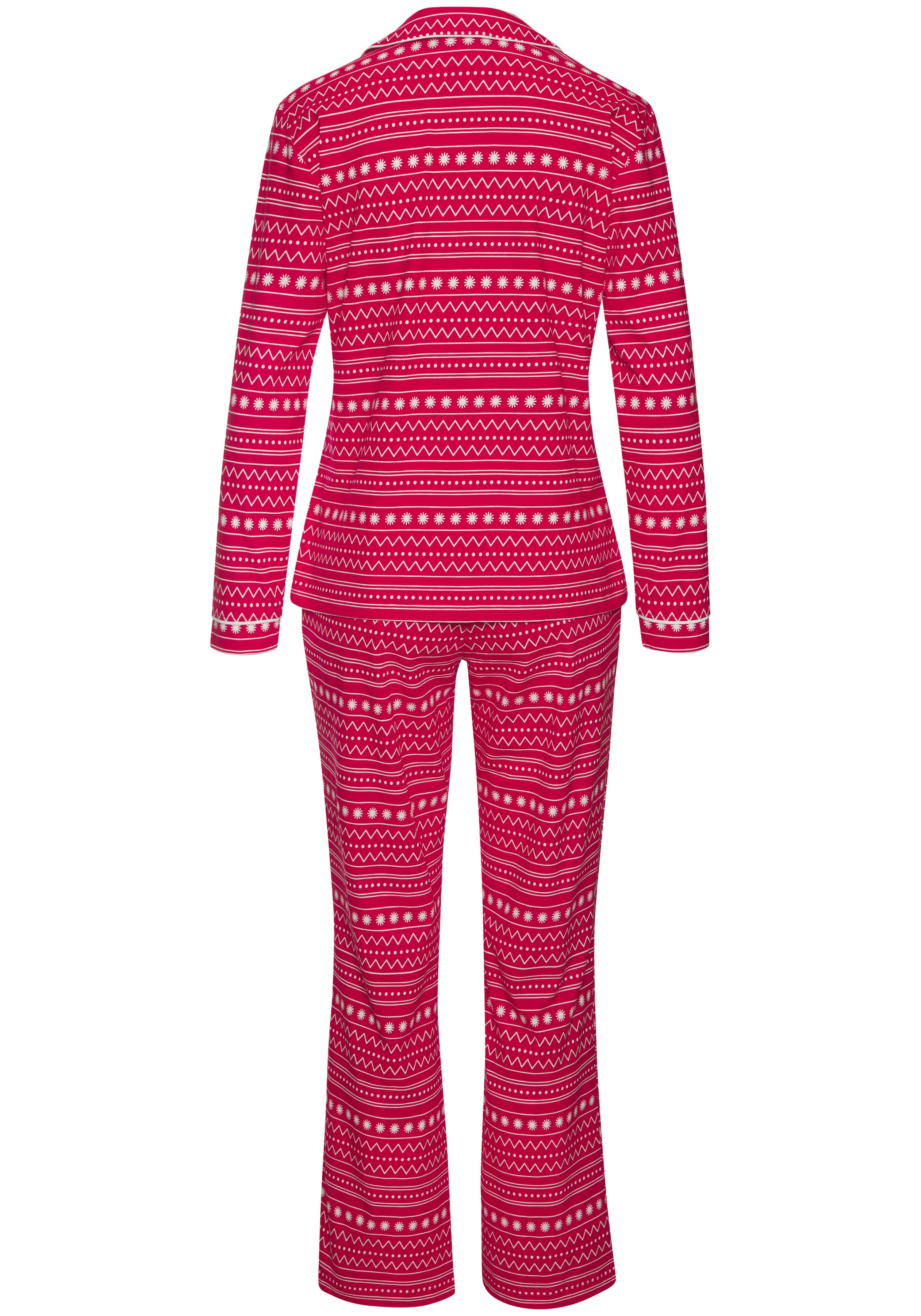 LASCANA Pyjama, (Set, 2 tlg.), mit Alloverprint