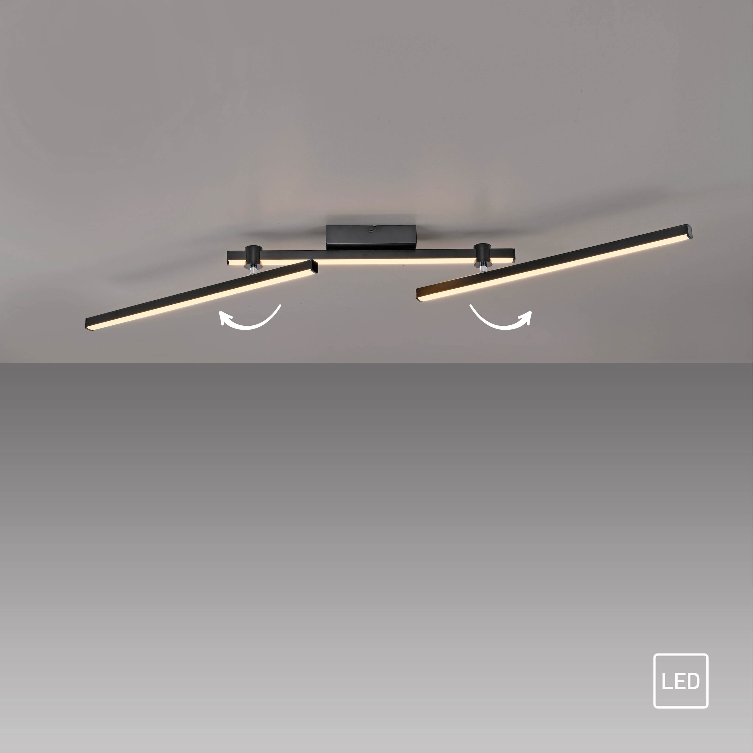 SCHÖNER WOHNEN-Kollektion LED Deckenleuchte »STRAIGHT« LED-Board 1 Stk. Warmweiß SCHÖNER WOHNEN Kollektion, drehbar
