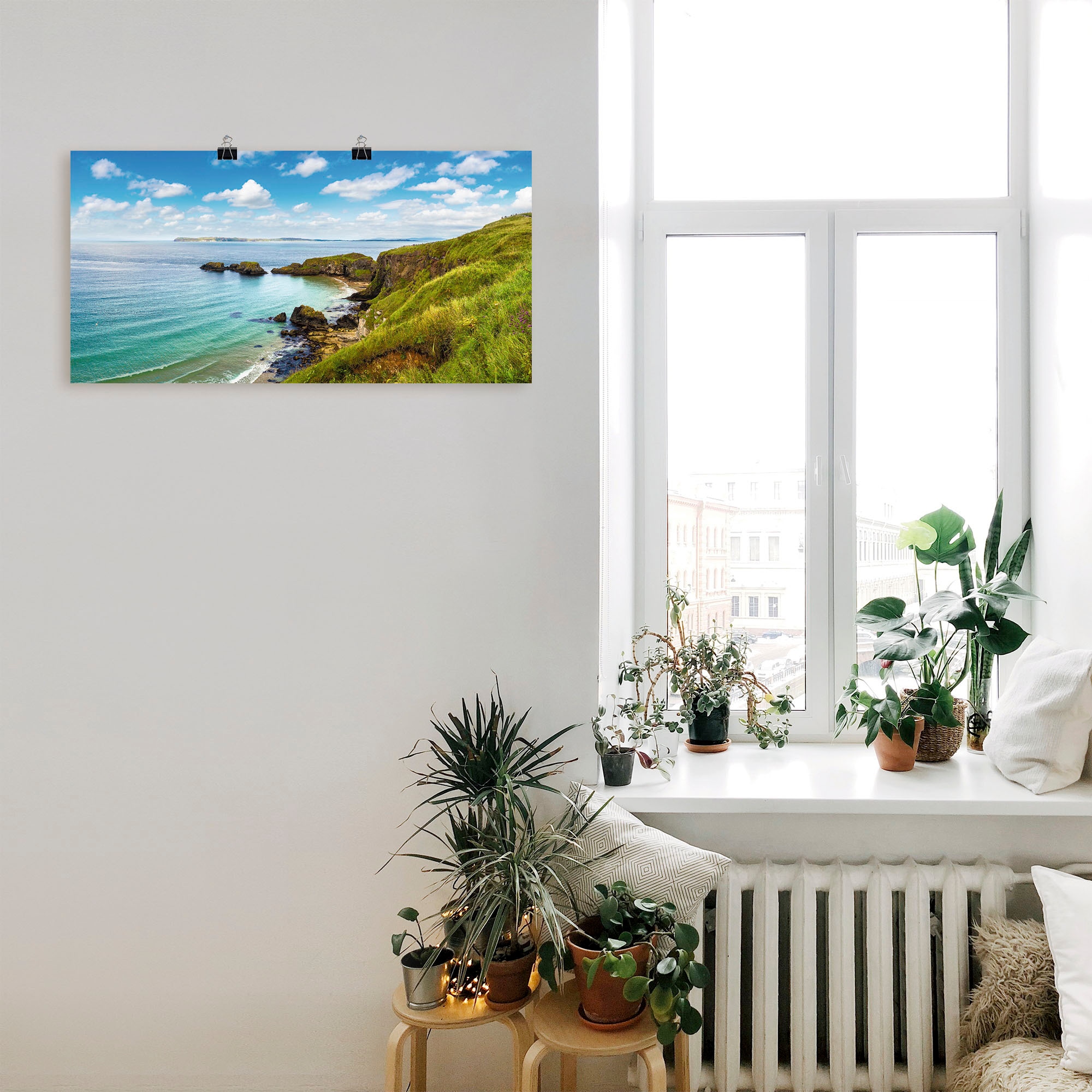Artland Wandbild »Küstenweg in Carrick-a-Rede«, Gewässer, (1 St.), als Leinwandbild, Poster in verschied. Größen