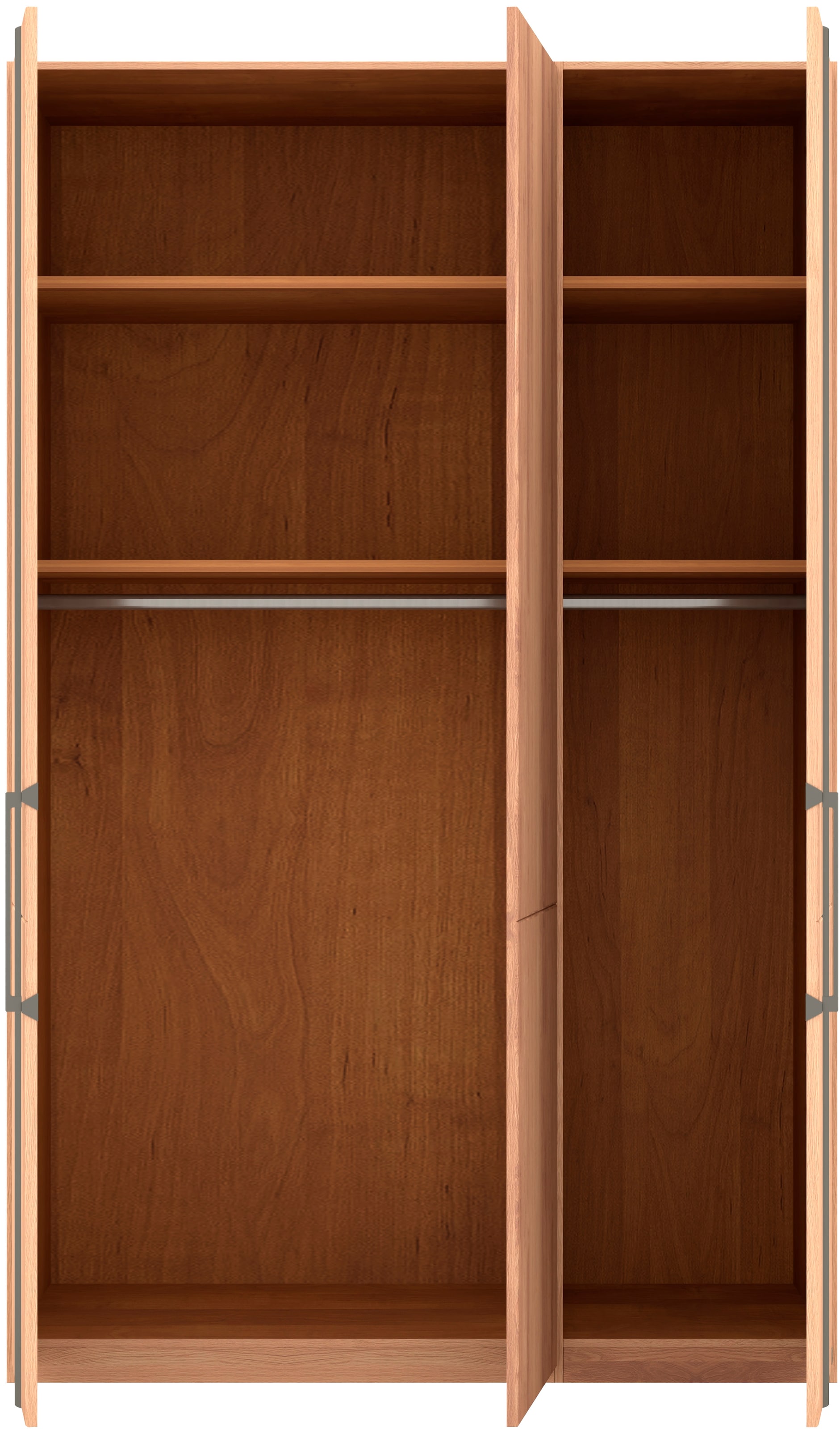 Musterring Drehtürenschrank »Sorrent, Kleiderschrank, teilmassiv Eiche«, (mit Türdämpfern, in 5 Breiten & 2 Höhen, extra Böden, MADE IN GERMANY), Türen in Eiche massiv mit Absetzung in Schiefer, verschiedene Maße