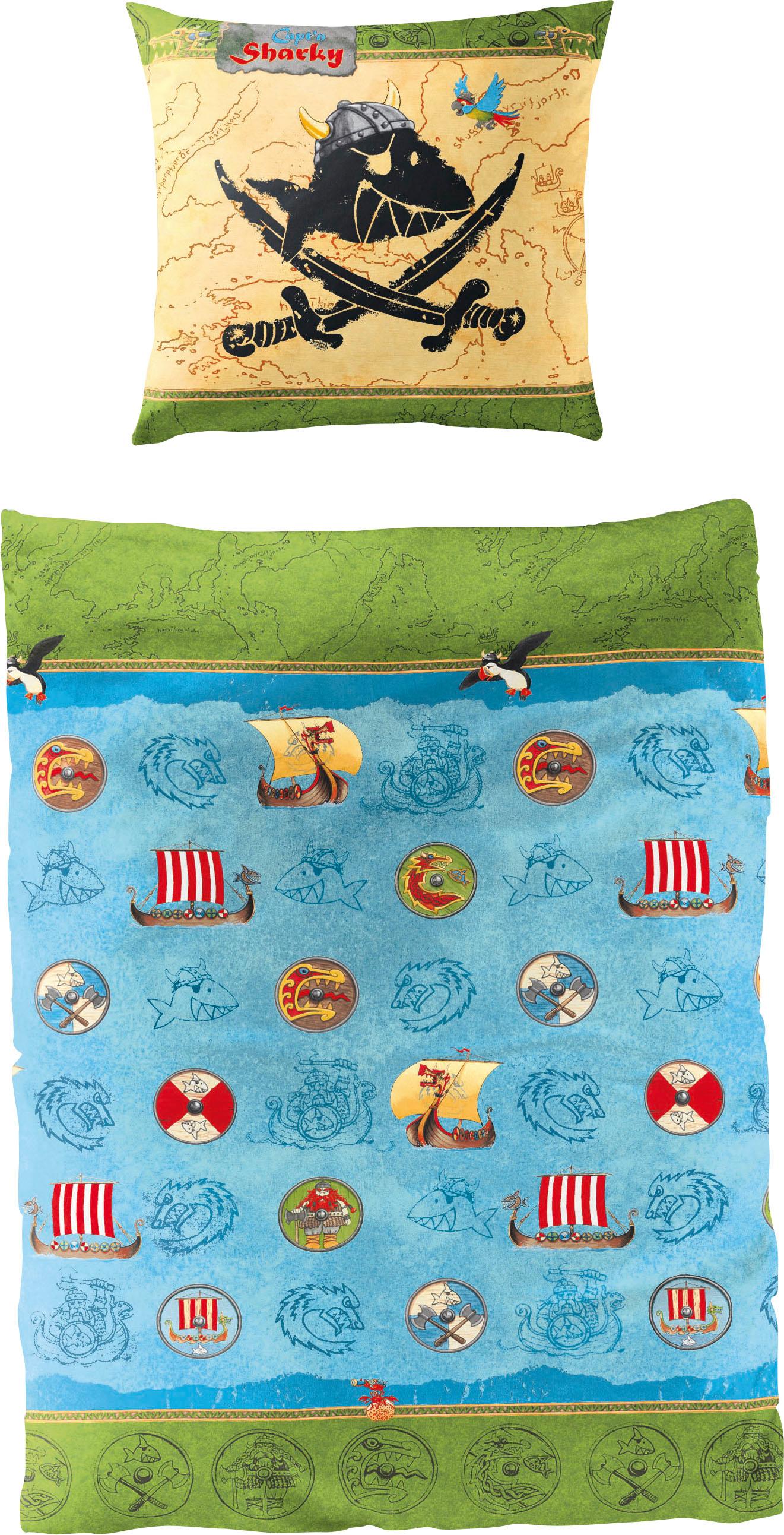 Capt`n Sharky Kinderbettwäsche »Wikinger«, in tollem Wendedesign