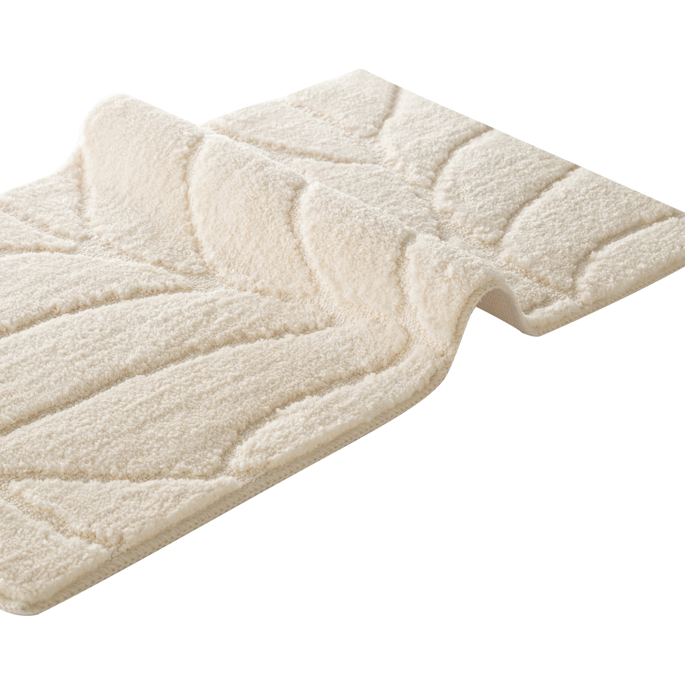 my home Badematte »Epense, Badvorleger, Badezimmer Teppich, Duschmatte mit Blattstruktur« Höhe 10 mm rutschhemmend beschichtet fußbodenheizungsgeeignet | schnell trocknend Badteppich, Uni, Blätter, Hoch-Tief, verschiedene Farben und Größen