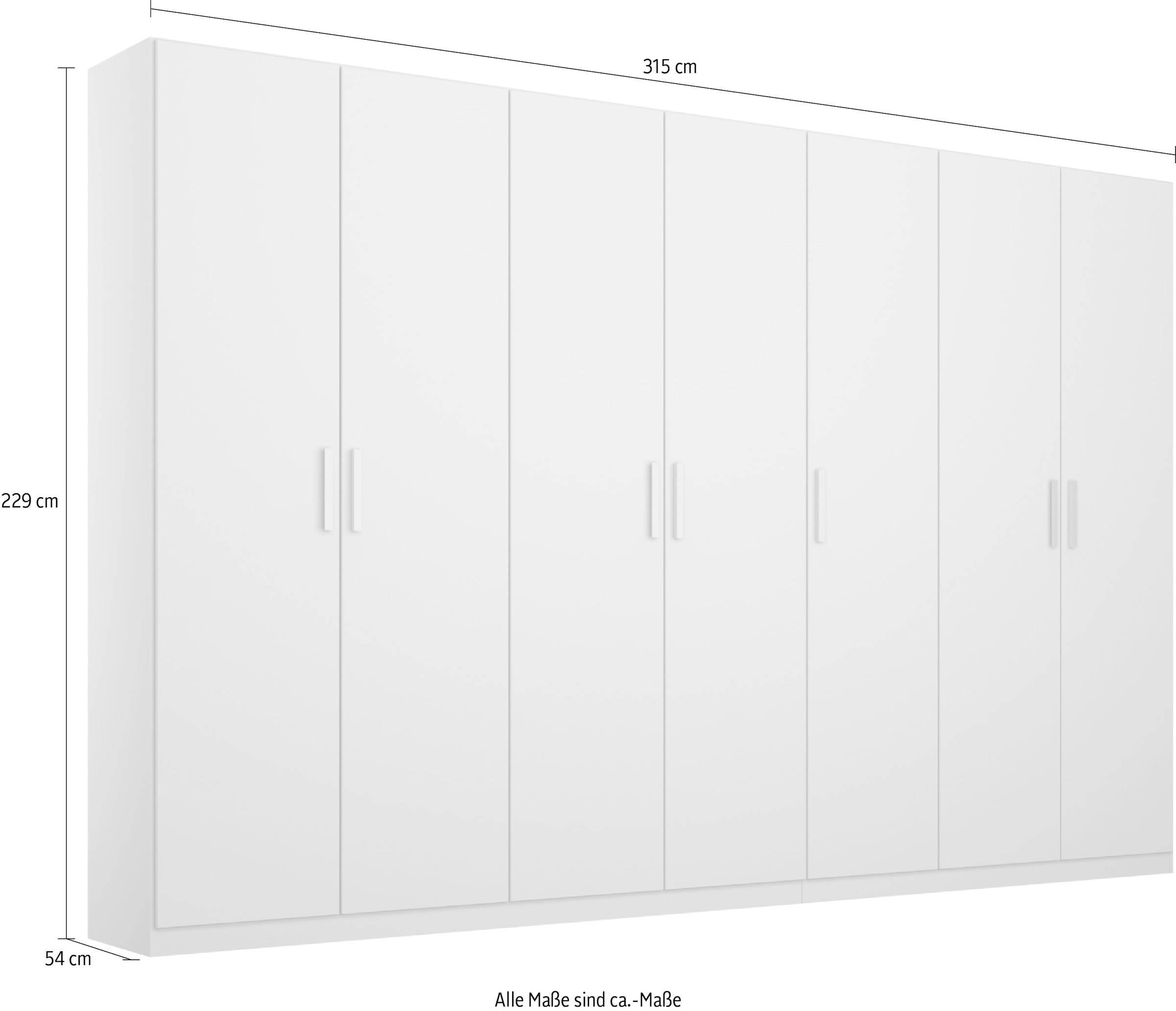 rauch Drehtürenschrank »Kleiderschrank Schrank Garderobe KOLUNA mit Dekor-Front«, inkl. 2 Innenschubladen sowie extra Einlegeböden MADE IN GERMANY