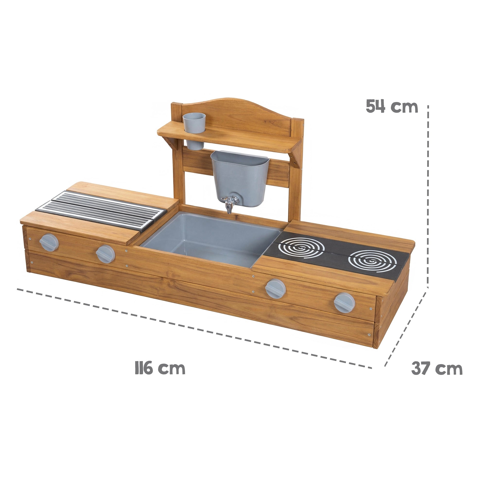 roba® Sandkasten »Outdoor+ 2in1 Balkonsandkasten mit Matschküche«