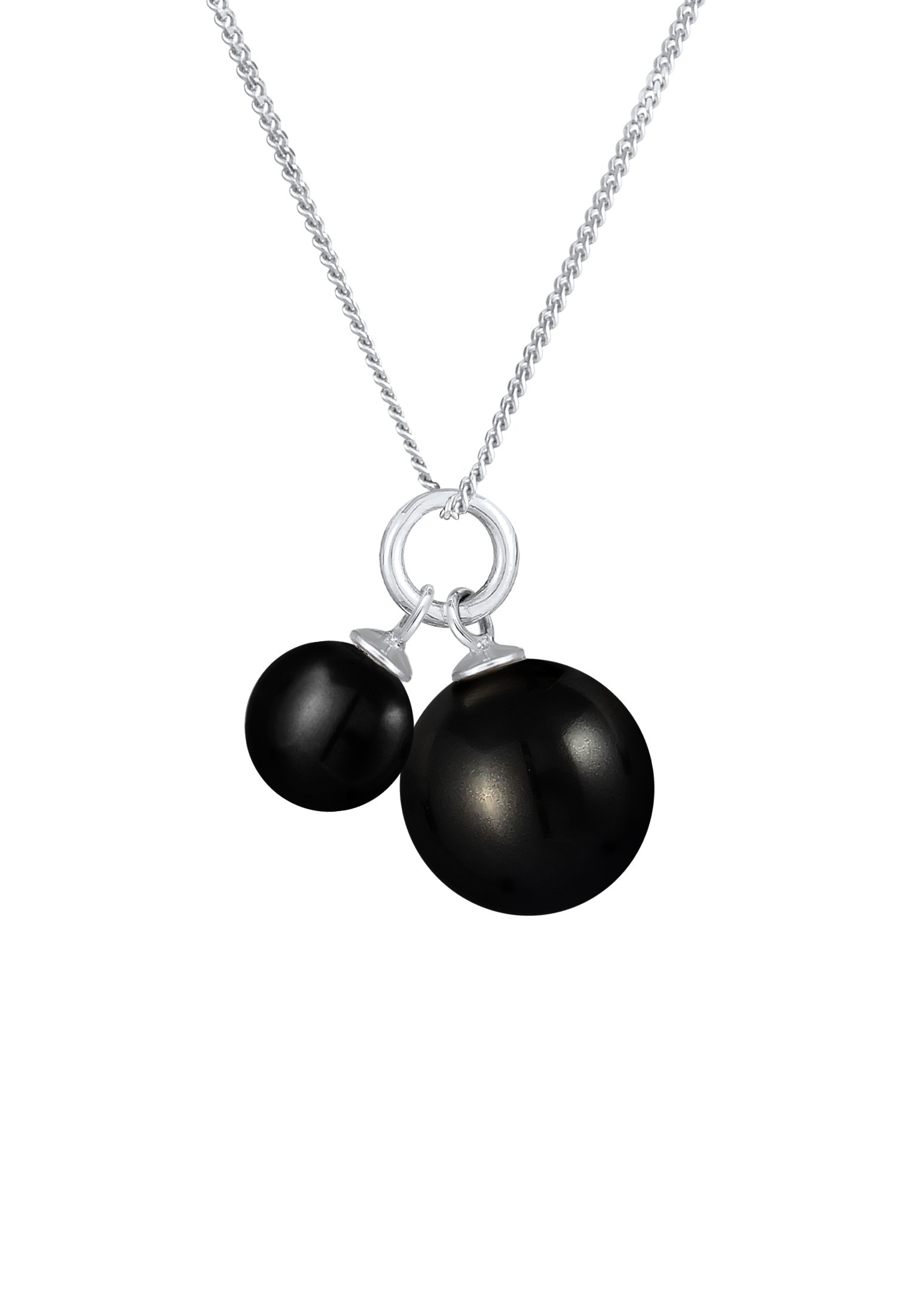 Nenalina Silberkette »Halskette Synthetische Perle Rund Klassik 925 Silber«