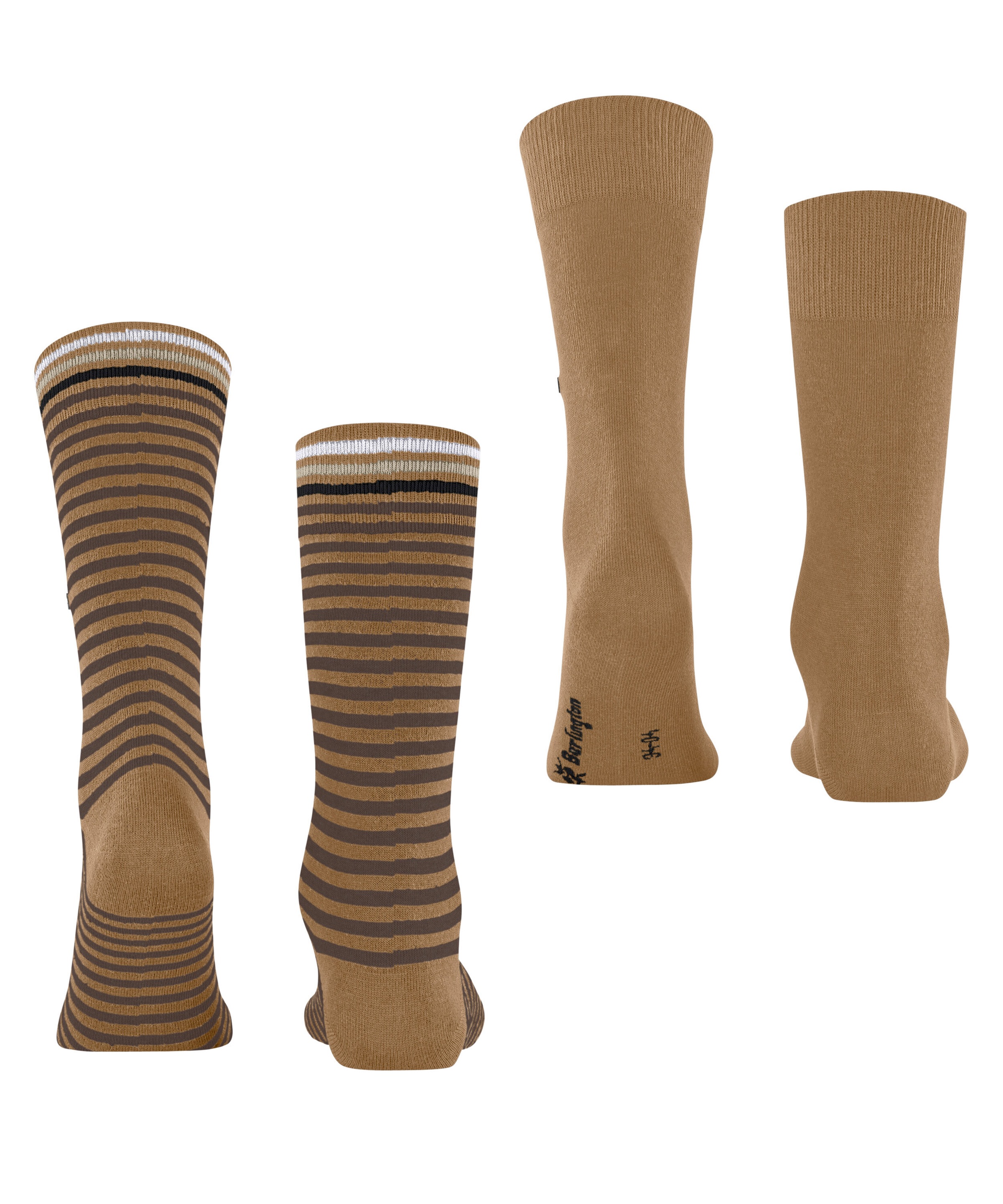 Burlington Socken »Everyday Stripe« 2 Paar,  Einheitsgröße 40-46, gestreift und unifarben