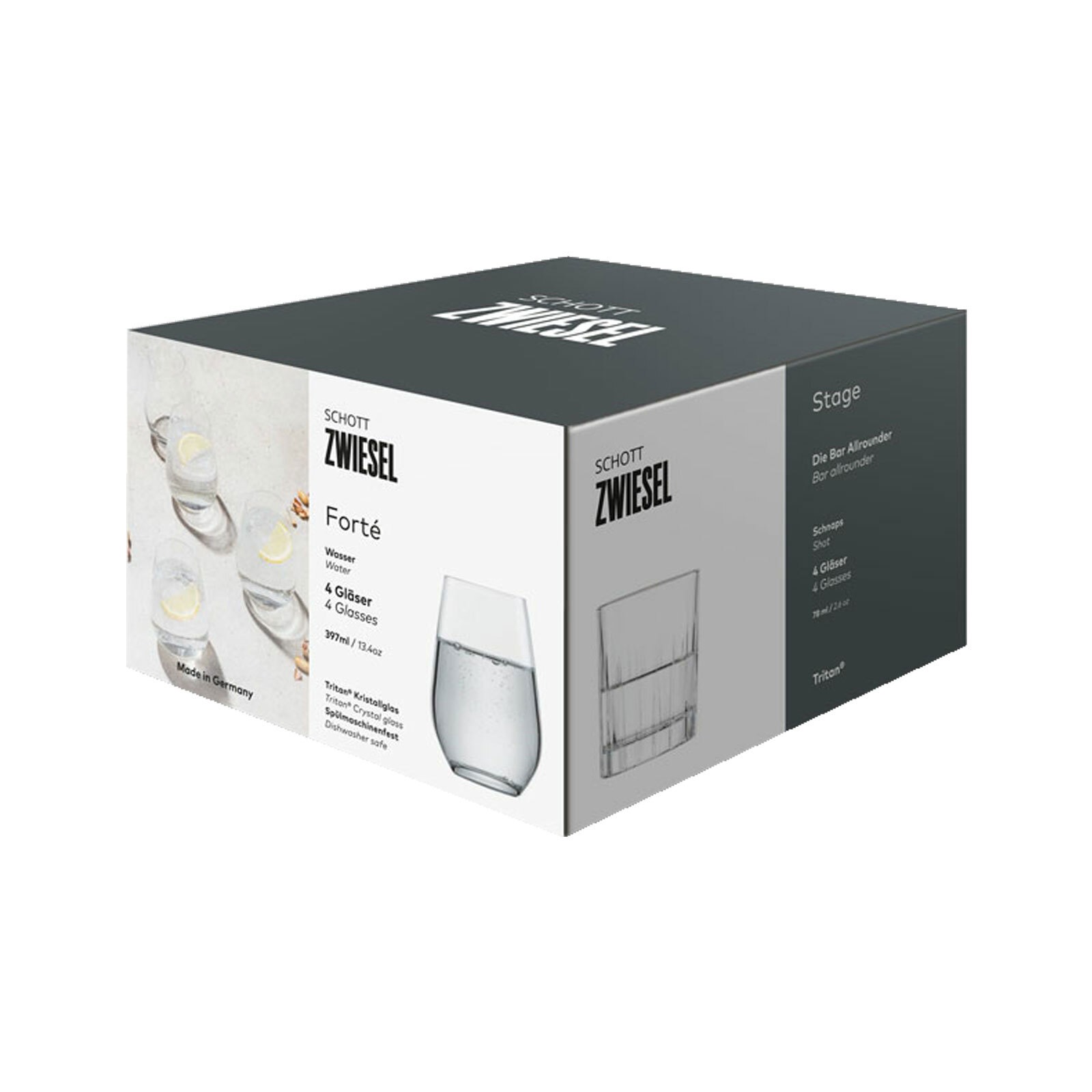 SCHOTT-ZWIESEL Glas »Wassergläser Forté 397 ml 4er Set transparent«