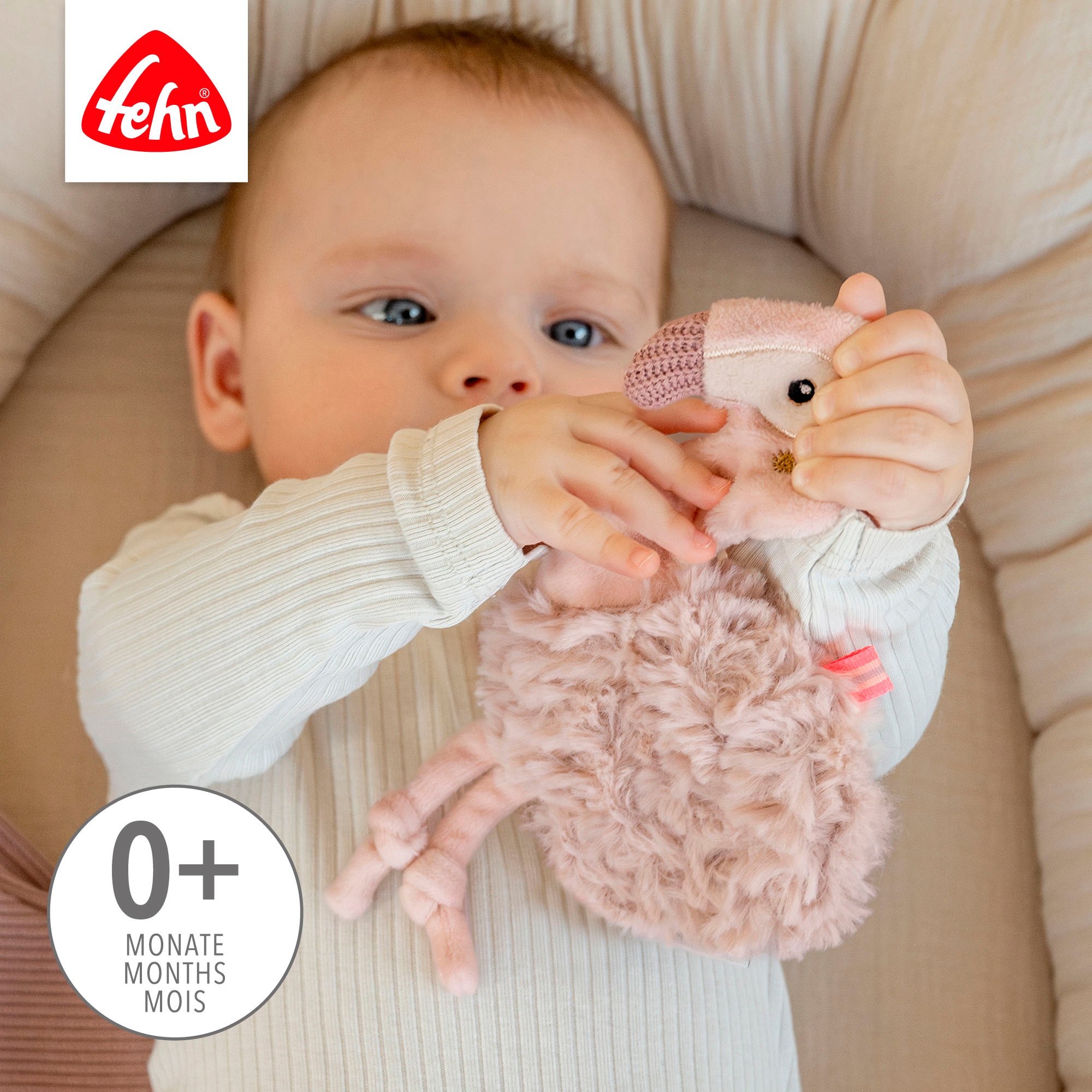 Fehn Greifspielzeug »Lazy, Crazy & Pink, Knister-Flamingo«