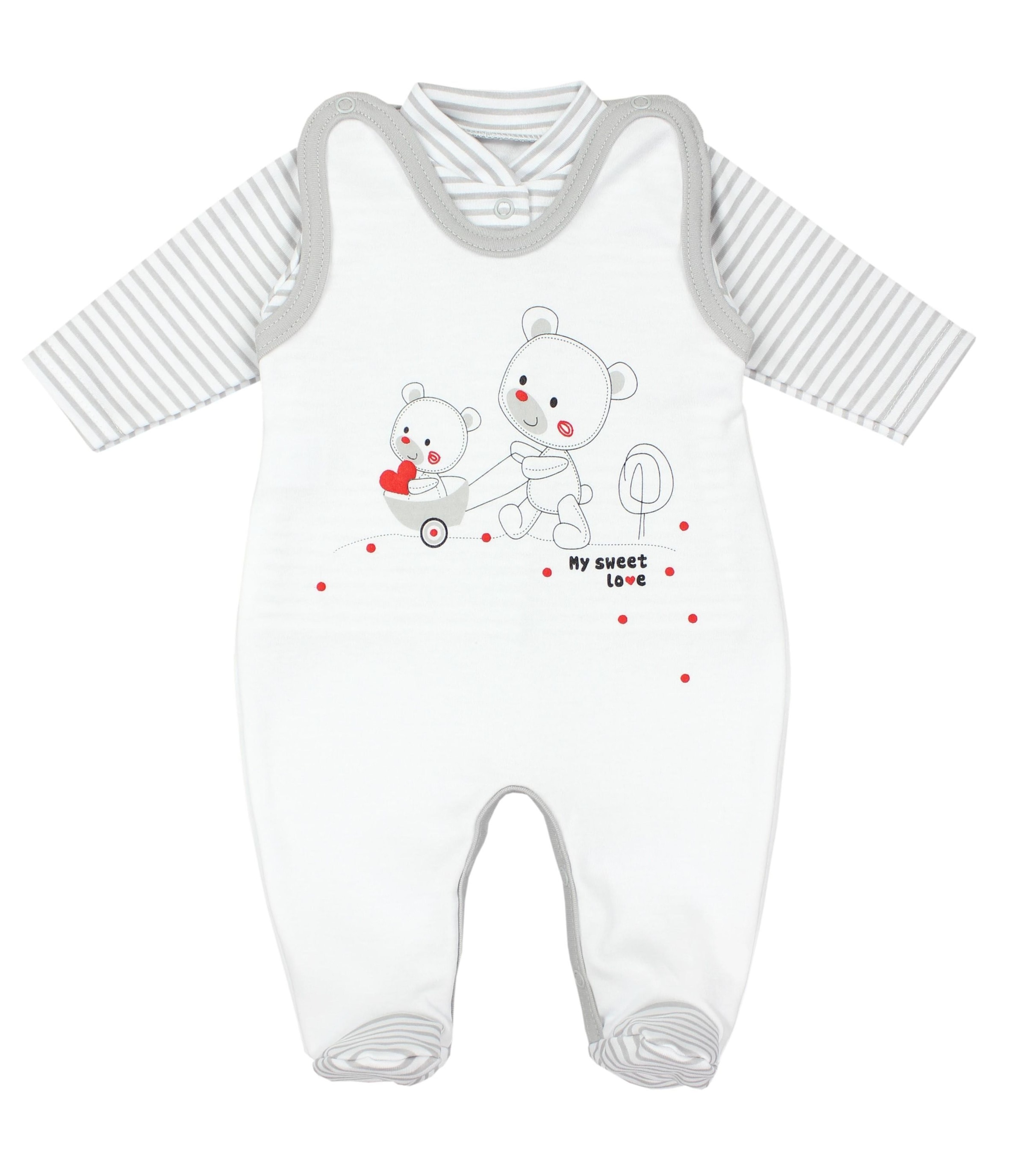 TupTam Strampler »Set Baby Unisex Strampler-Set mit Aufdruck Spruch 2-tlg«