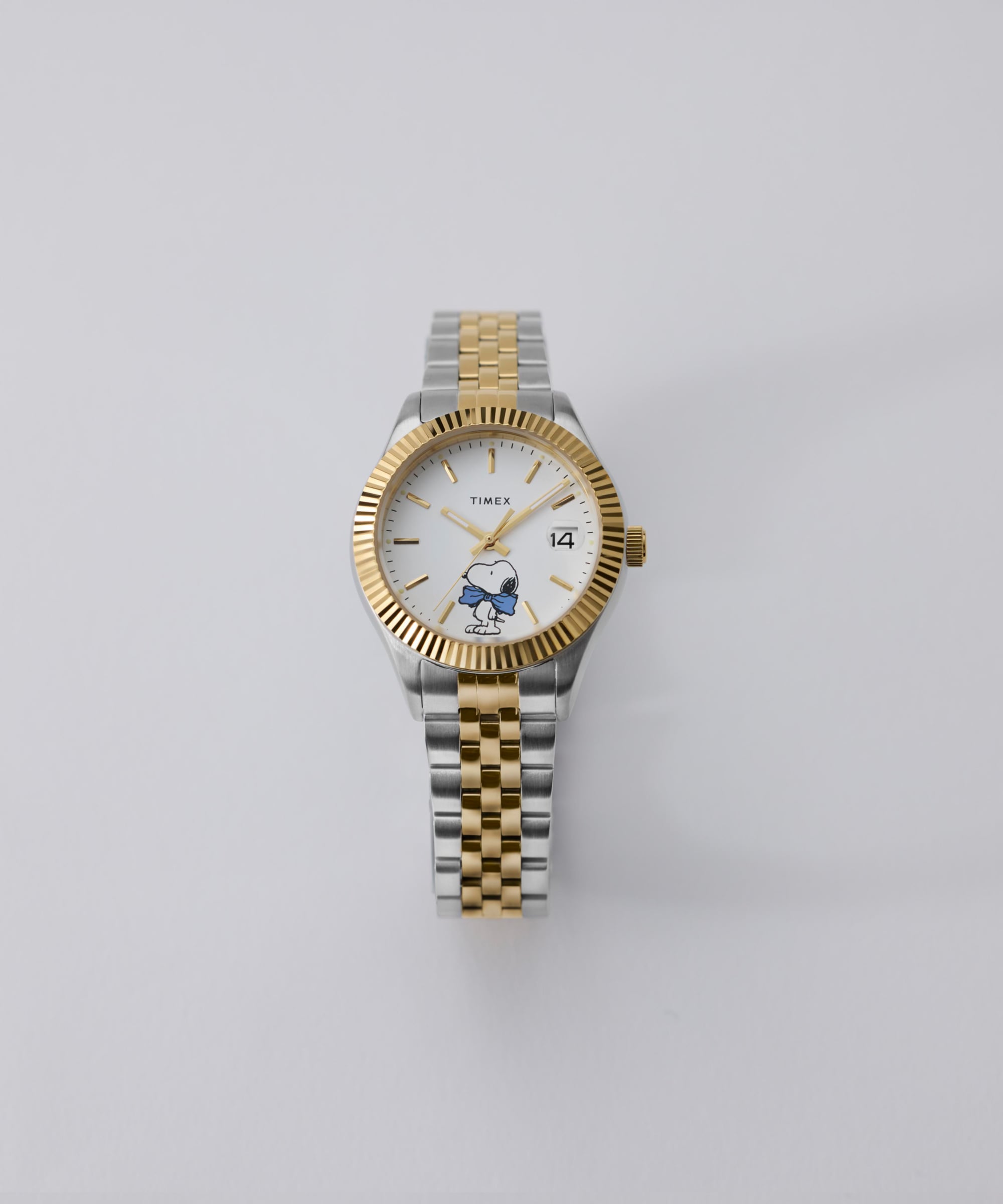 Timex Quarzuhr »TMEX x PEANUTS TIMEX LEGACY« Armbanduhr, Damenuhr, Edelstahlarmband, Datum, Leuchtzeiger