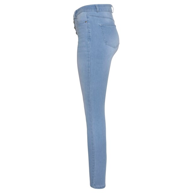 Waist OTTO High Arizona Knopfleiste Skinny-fit-Jeans mit durchgehender Shop Online im »Ultra Stretch«,