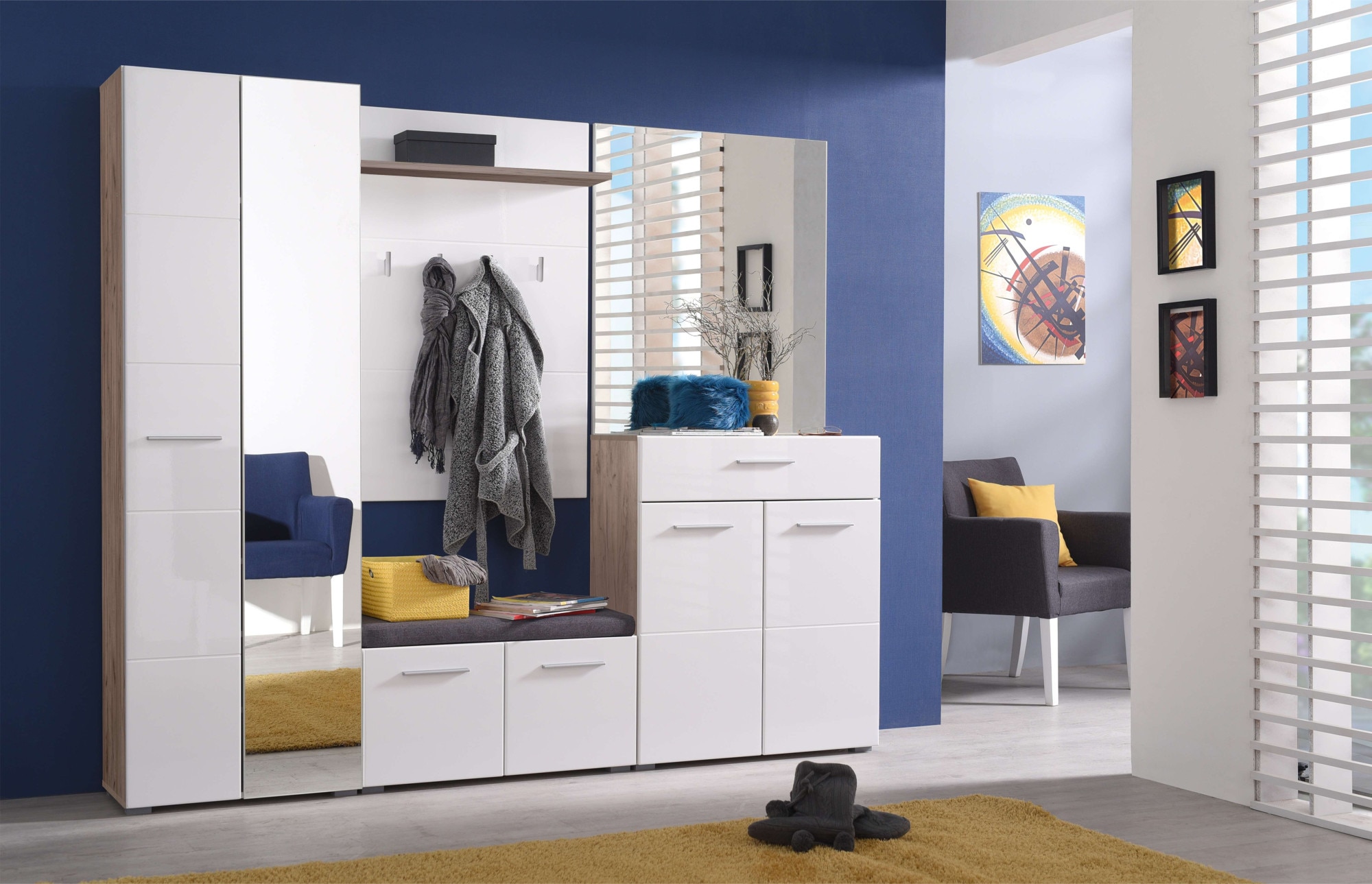 Home affaire Schuhschrank »Beny, Schuhkommode, Schuhregal, mit einer Schublade, Höhe 98 cm«, Hochglanzfronten, 2 Türen, Breite 79 cm