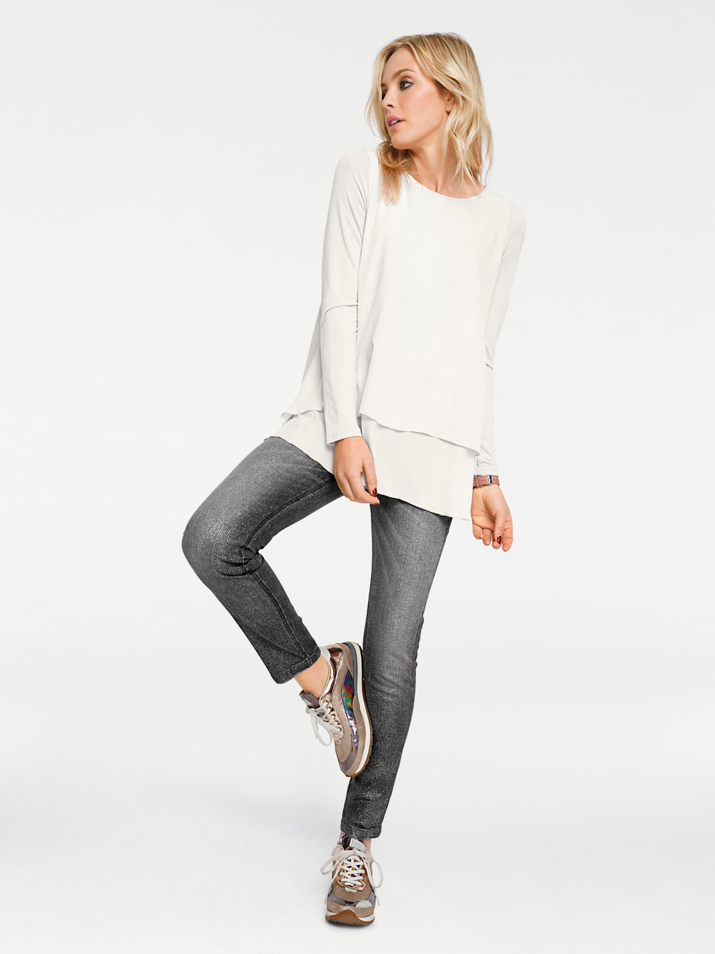 heine Rundhalsshirt »Rundhals-Shirt«, (1 tlg.)