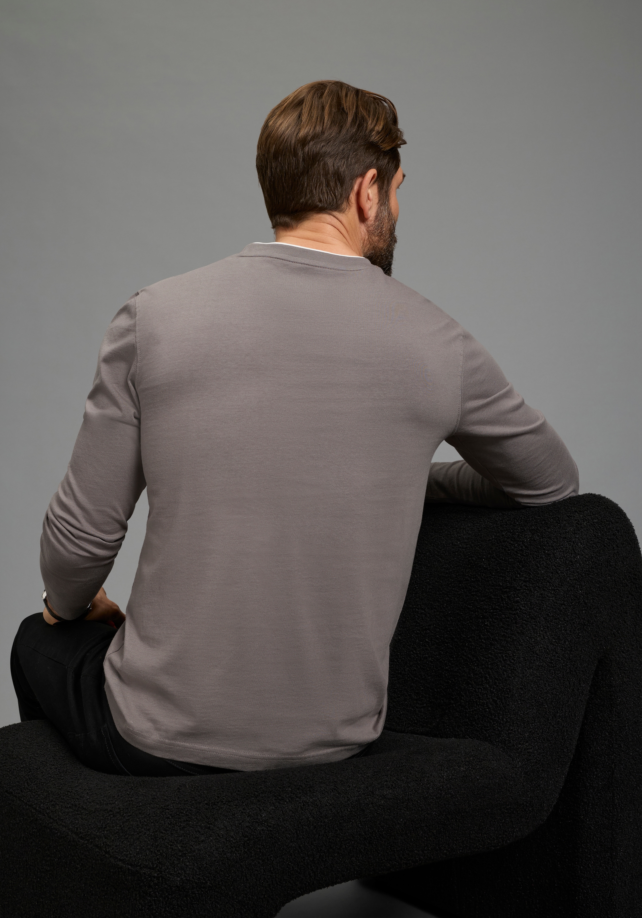 Man's World Langarmshirt »neue Farbe!« Langarm,  bedruckt,  Rundhalsausschnitt,  aus 100% Baumwolle