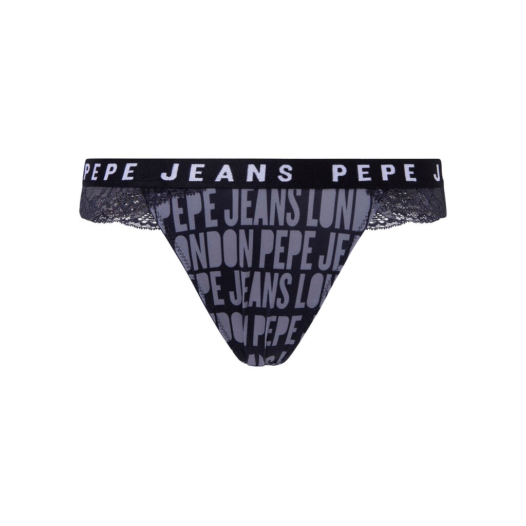 Pepe Jeans String »Soft Worldallover Logo Thong«