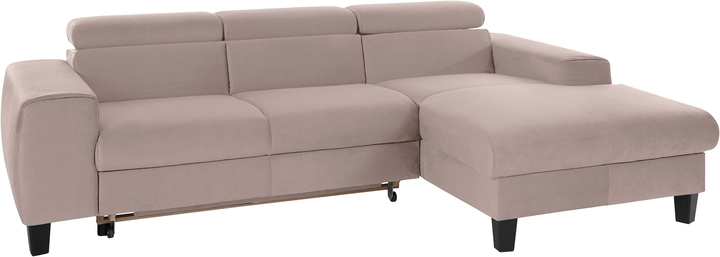 COTTA Polstergarnitur »Morven L-Form«, (Set), Set bestehend aus: Ecksofa mit Kopfteilverstellung & Hocker