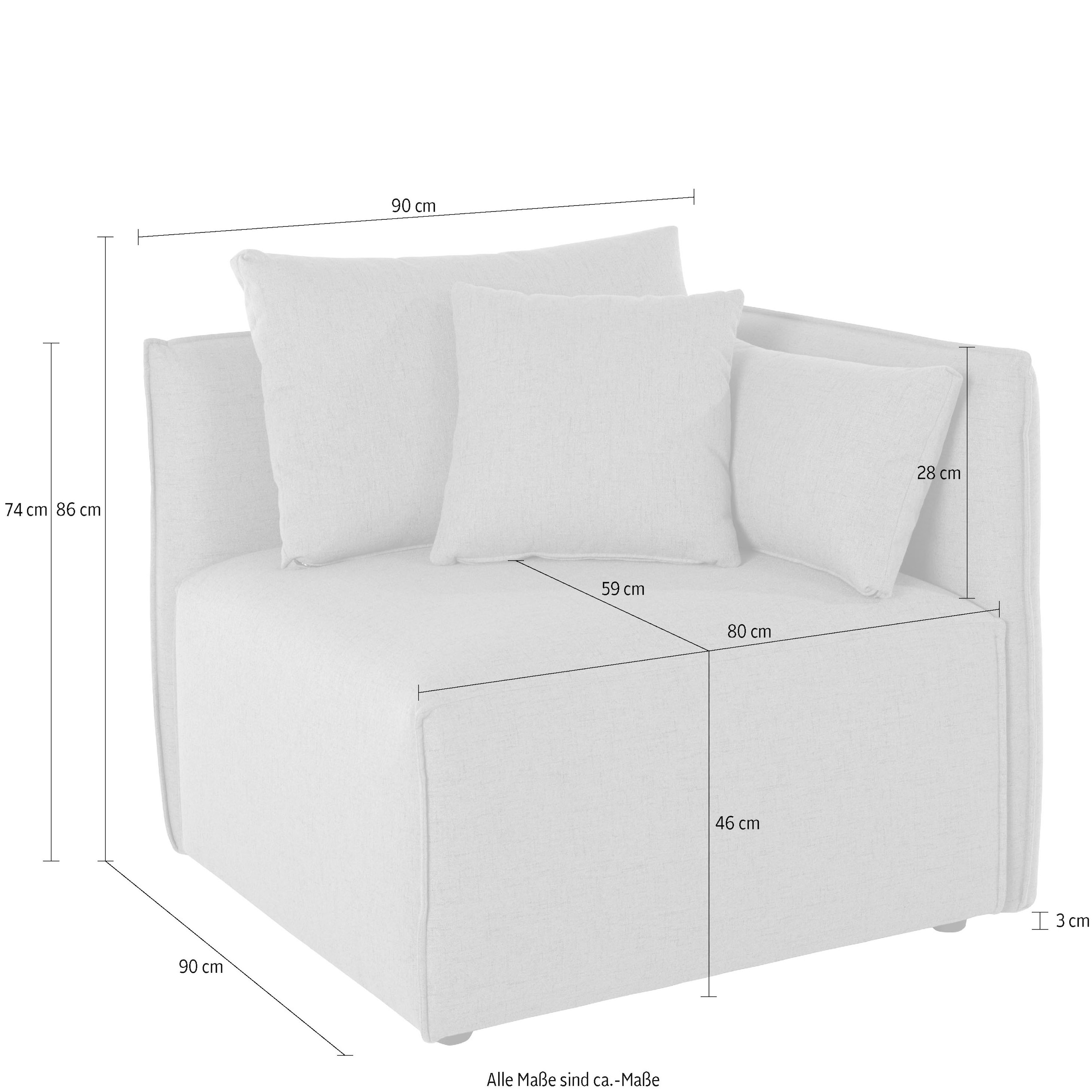 andas Sofa-Eckelement »Nöre« Modul - zum Zusammenstellen; in vielen Bezugsqualitäten und Farben