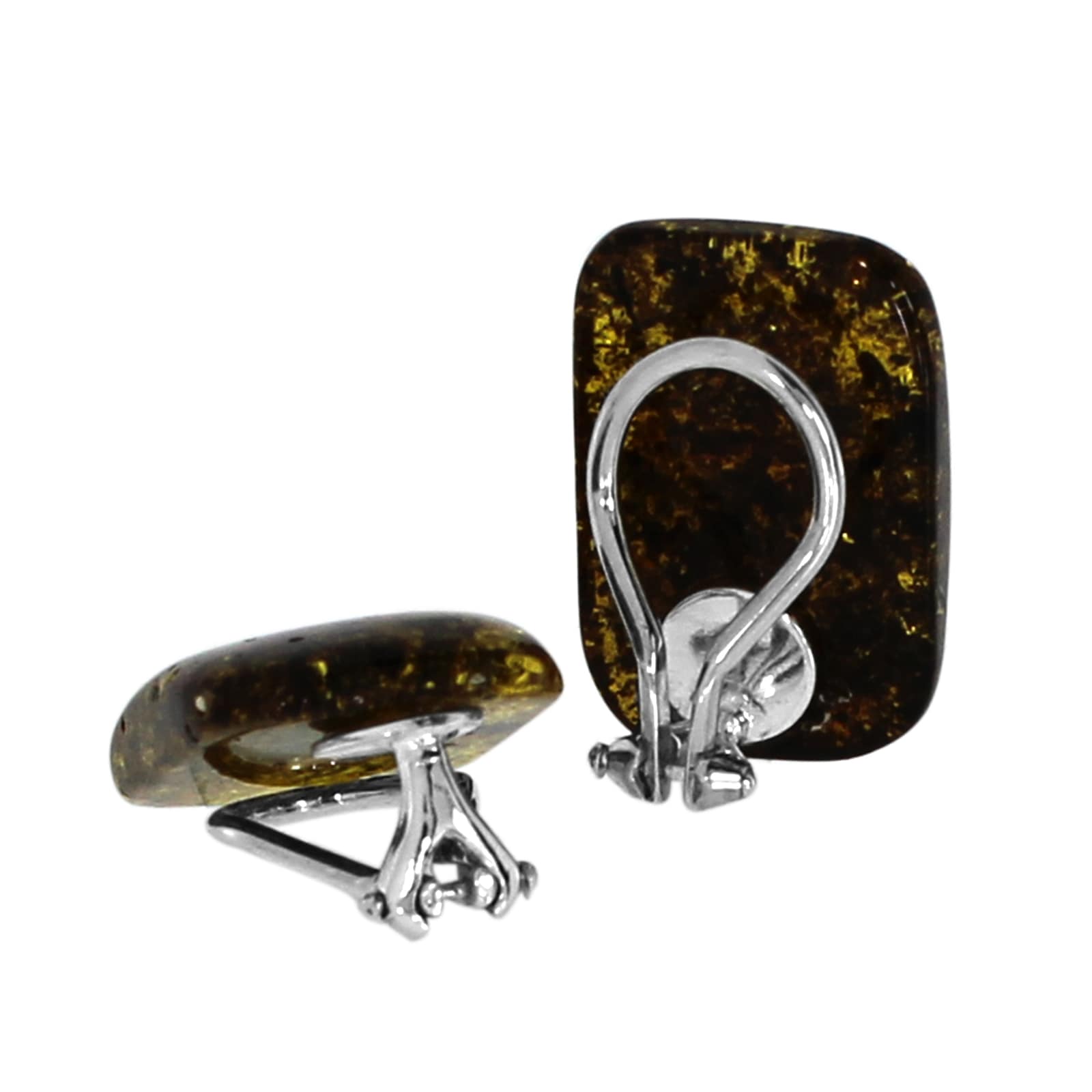 OSTSEE-SCHMUCK Paar Ohrclips »- Klassisch - Silber 925/000 - Bernstein«