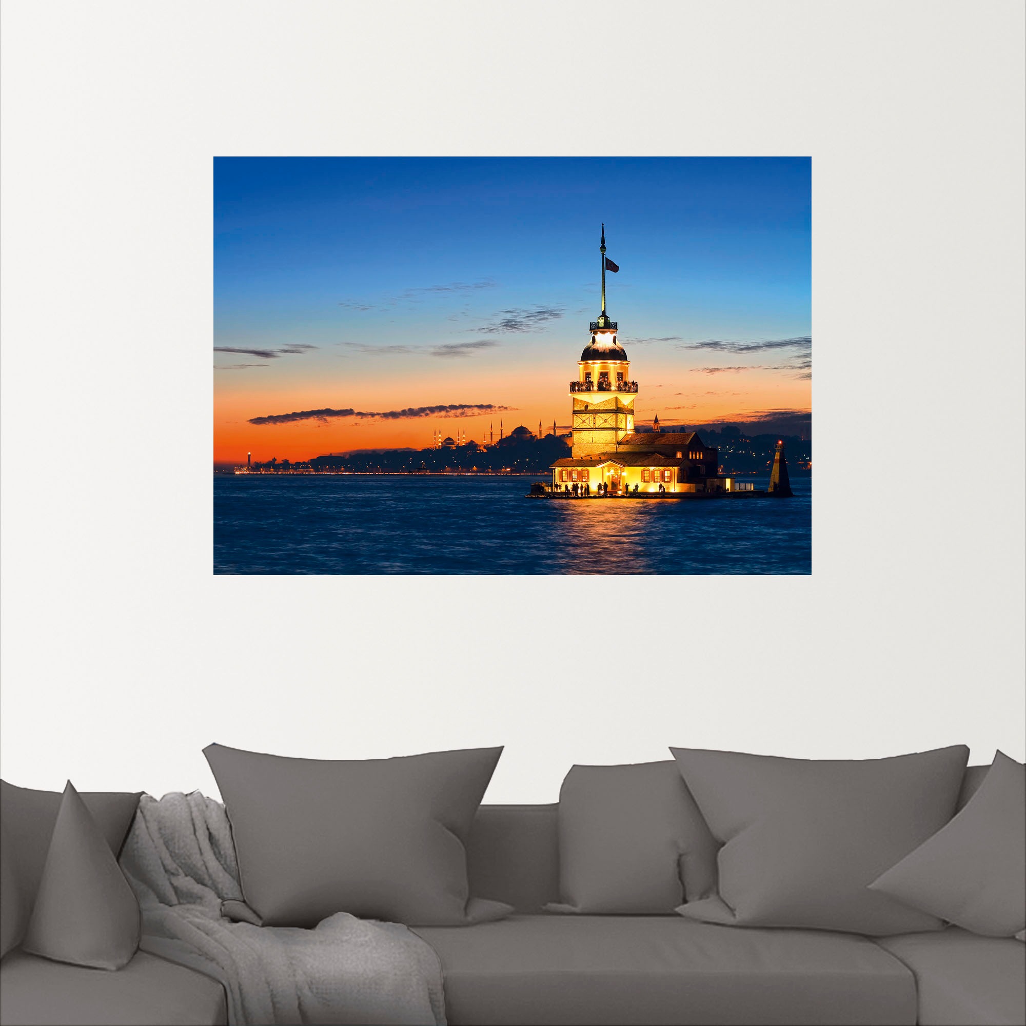 Artland Wandbild »Istanbul Leanderturm«, Gebäude, (1 St.), als Leinwandbild, Poster, Wandaufkleber in verschied. Größen