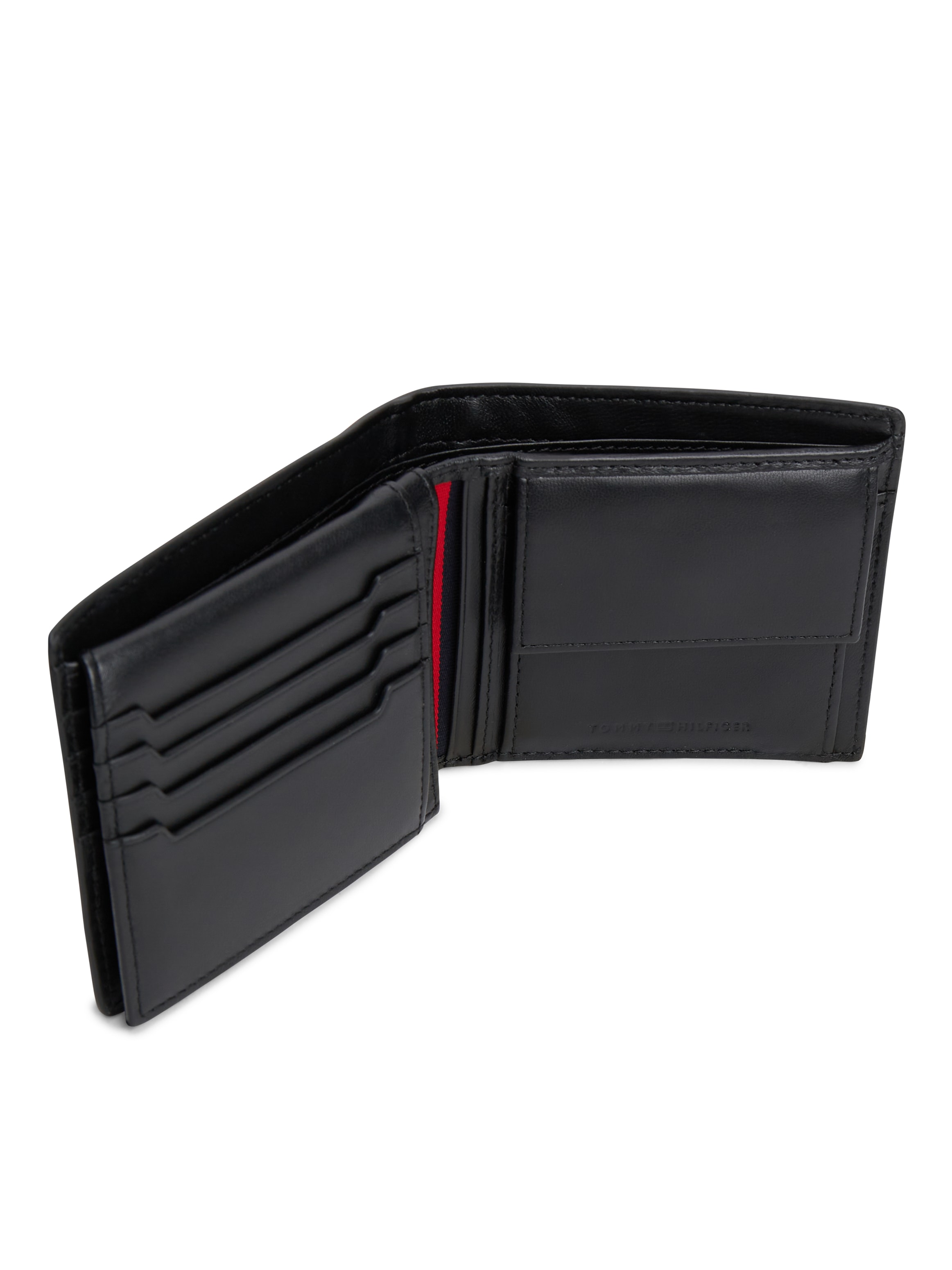 Tommy Hilfiger Geldbörse »TH SOHO CC FLAP AND COIN« Unisex Geldbeutel, Portemonnaie mit bunten Streifen in Tommy Farben