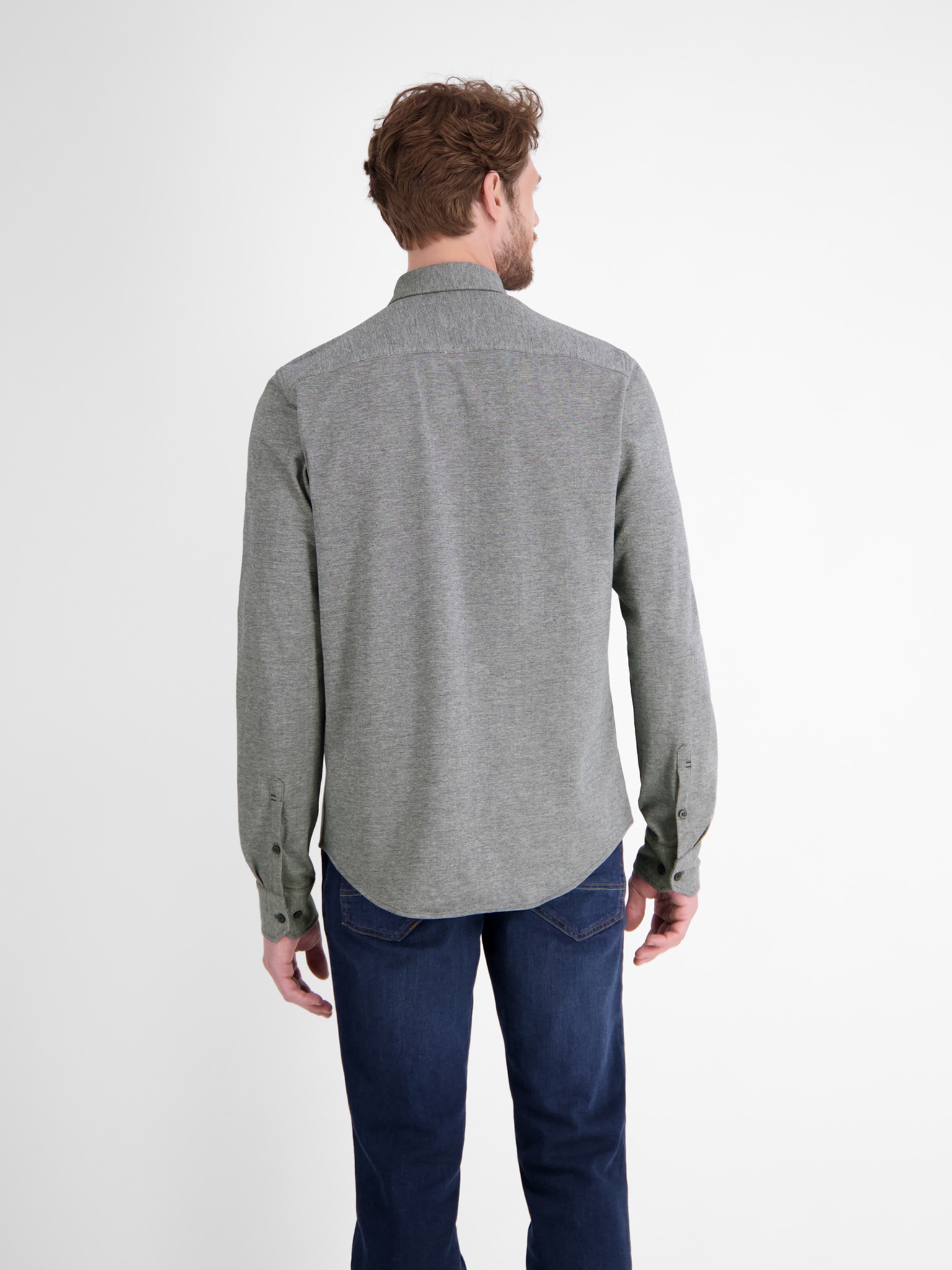 LERROS Langarmhemd mit Logo Stickerei